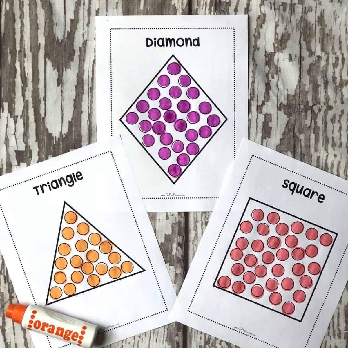 Free Shapes Dot Marker Printable INSTANT Download