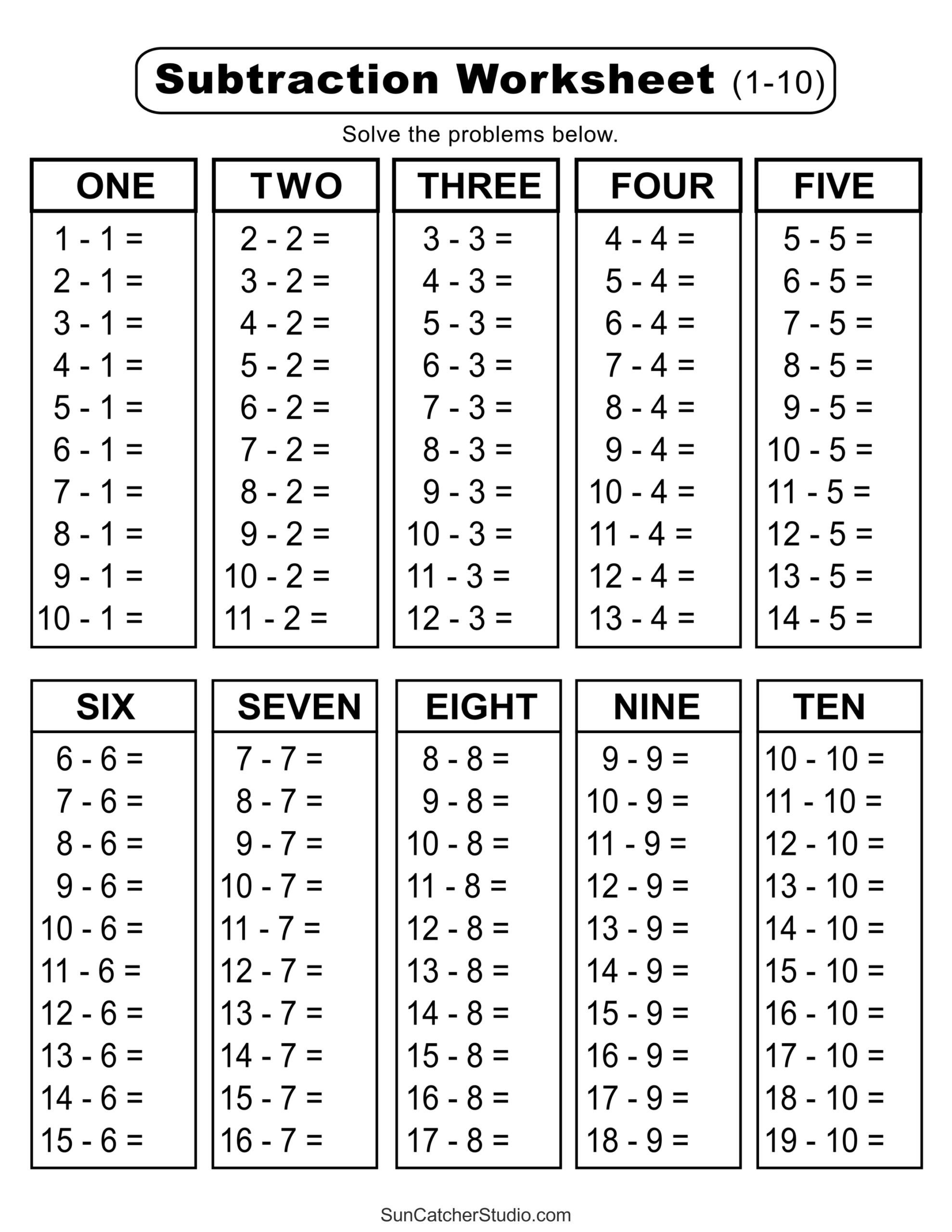Free Subtraction Tables Worksheet Download Free Subtraction Tables Worksheet Png Images Free Worksheets On Clipart Library Free Subtraction Tables Worksheet Download Free Subtraction Tables Worksheet Png Images Free Worksheets On Clipart Library