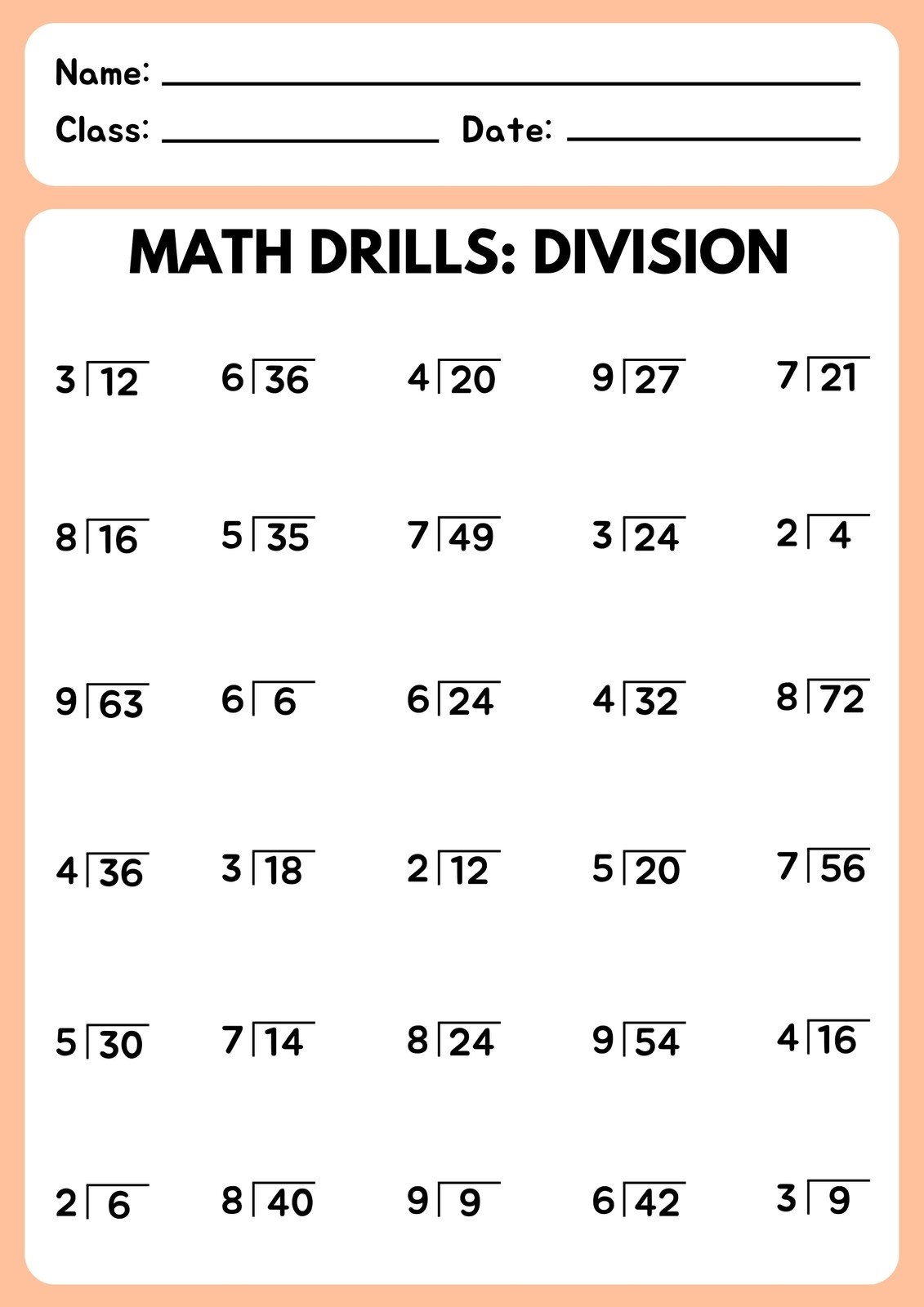 Free To Edit And Print Division Worksheet Templates Canva Free To Edit And Print Division Worksheet Templates Canva