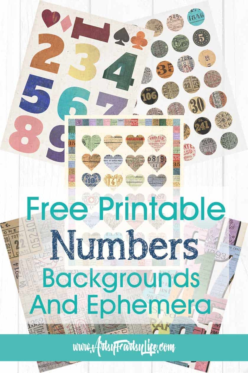 Vintage Numbers Letters And Icons 1 Inch Round Images The Digital Collage Club