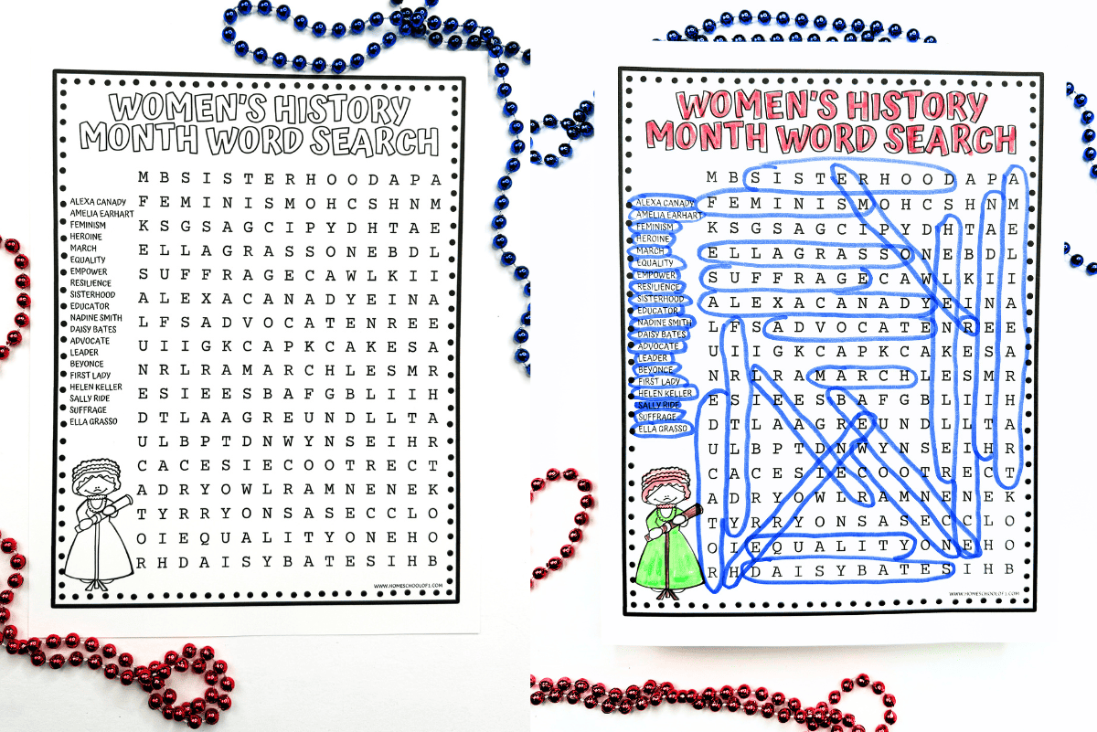 Free Women S History Month Word Search Printable Free Women S History Month Word Search Printable