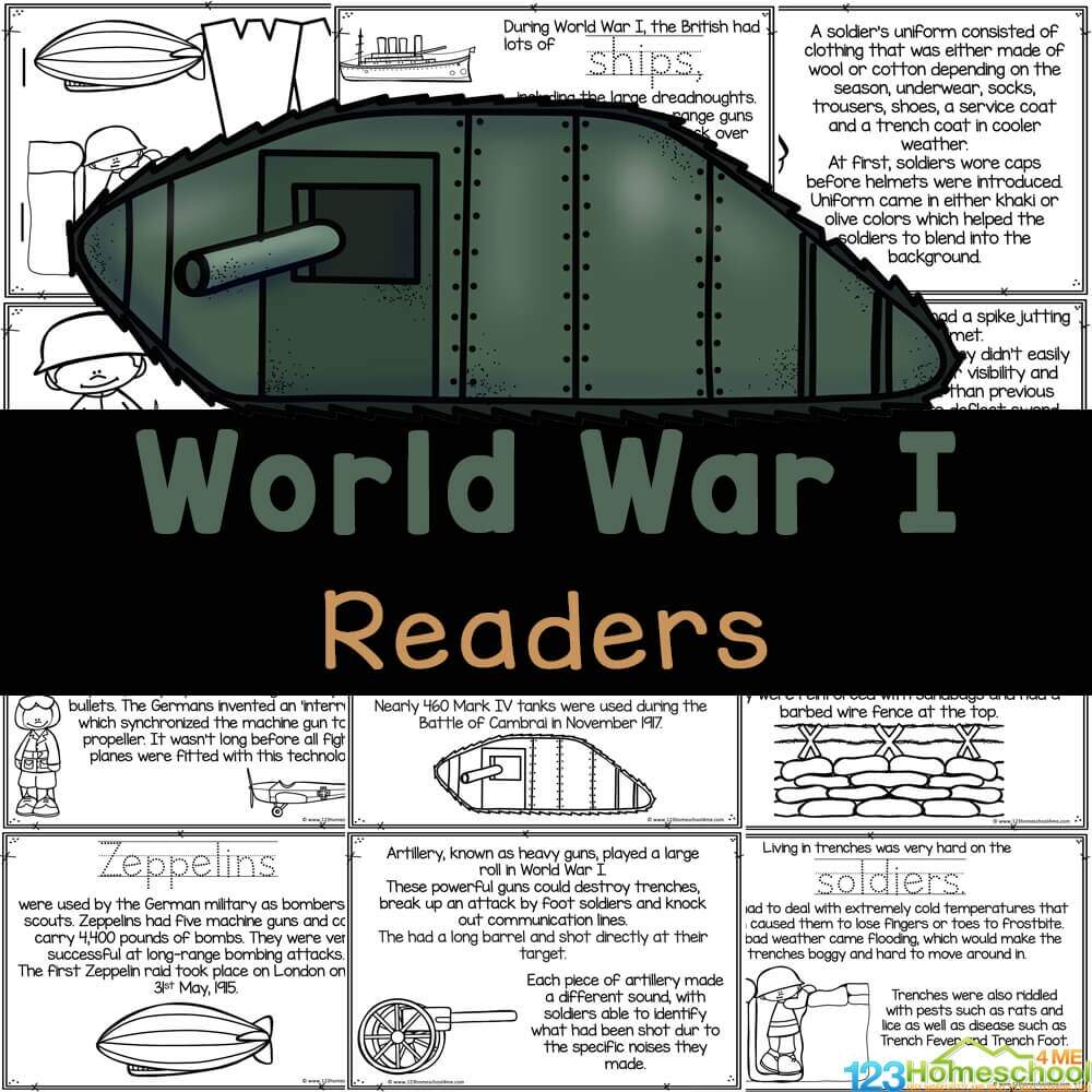 FREE World War 1 For Kids Reader To Color And Learn Teach History With Me World War I And The Christmas Truce For Kids The Pensive Sloth