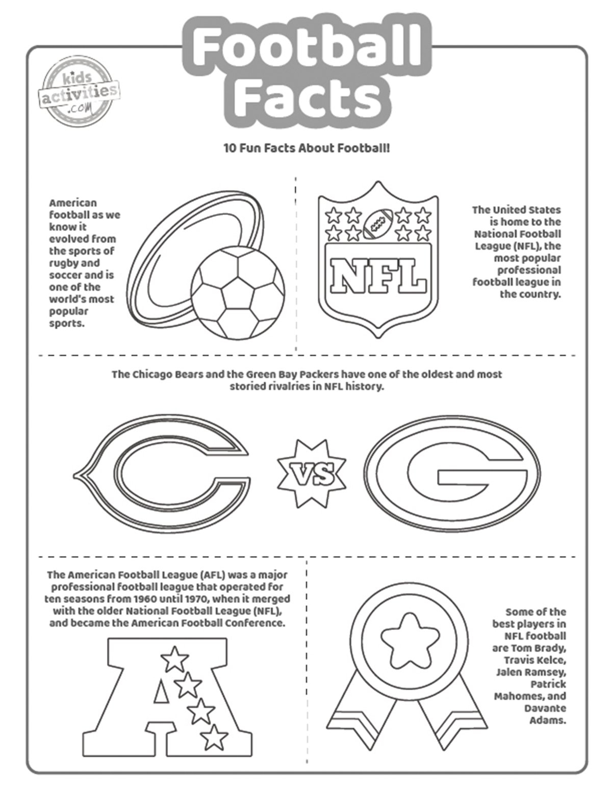 Fun Football Facts Coloring Pages Kids Activities Blog Fun Football Facts Coloring Pages Kids Activities Blog