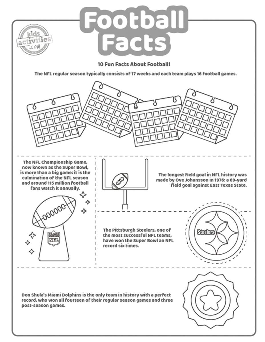 Fun Football Facts Coloring Pages Kids Activities Blog Fun Football Facts Coloring Pages Kids Activities Blog