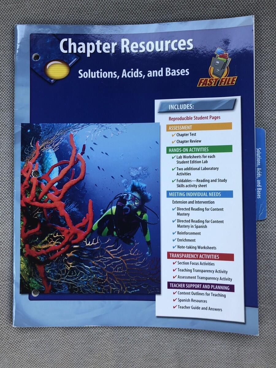Glencoe PHYSICAL SCIENCE Fast File Teacher Resources Solutions Acids Bases EBay Glencoe PHYSICAL SCIENCE Fast File Teacher Resources Solutions Acids Bases EBay