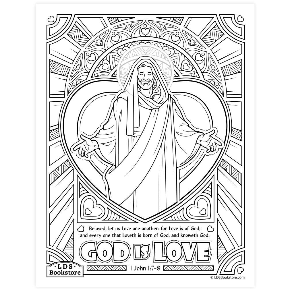 God Is Love Coloring Page Printable