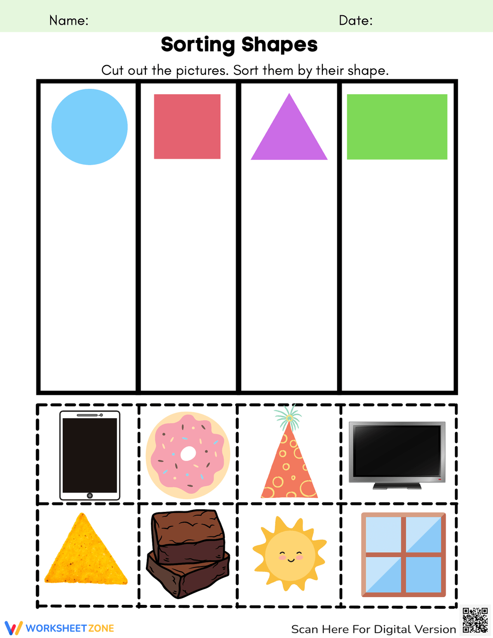 Grade 1 Sorting Shapes Worksheets Grade 1 Sorting Shapes Worksheets