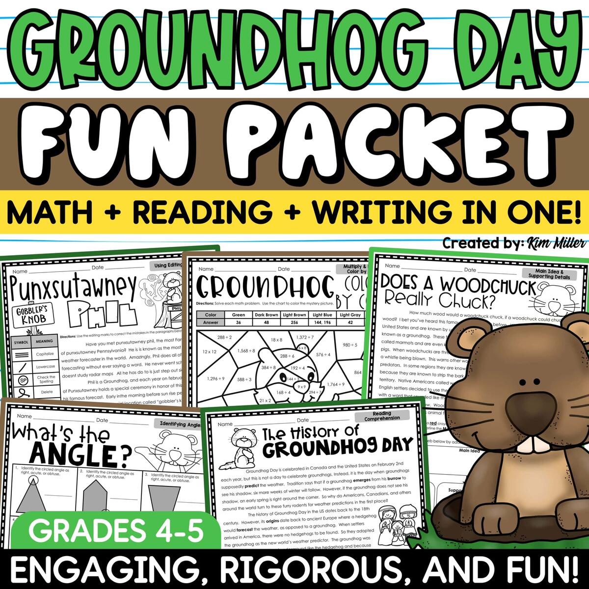 Groundhog Day Activities Math Reading Comprehension Writing No Prep Worksheets A Love Of Teaching Kim Miller Groundhog Day Activities Math Reading Comprehension Writing No Prep Worksheets A Love Of Teaching Kim Miller