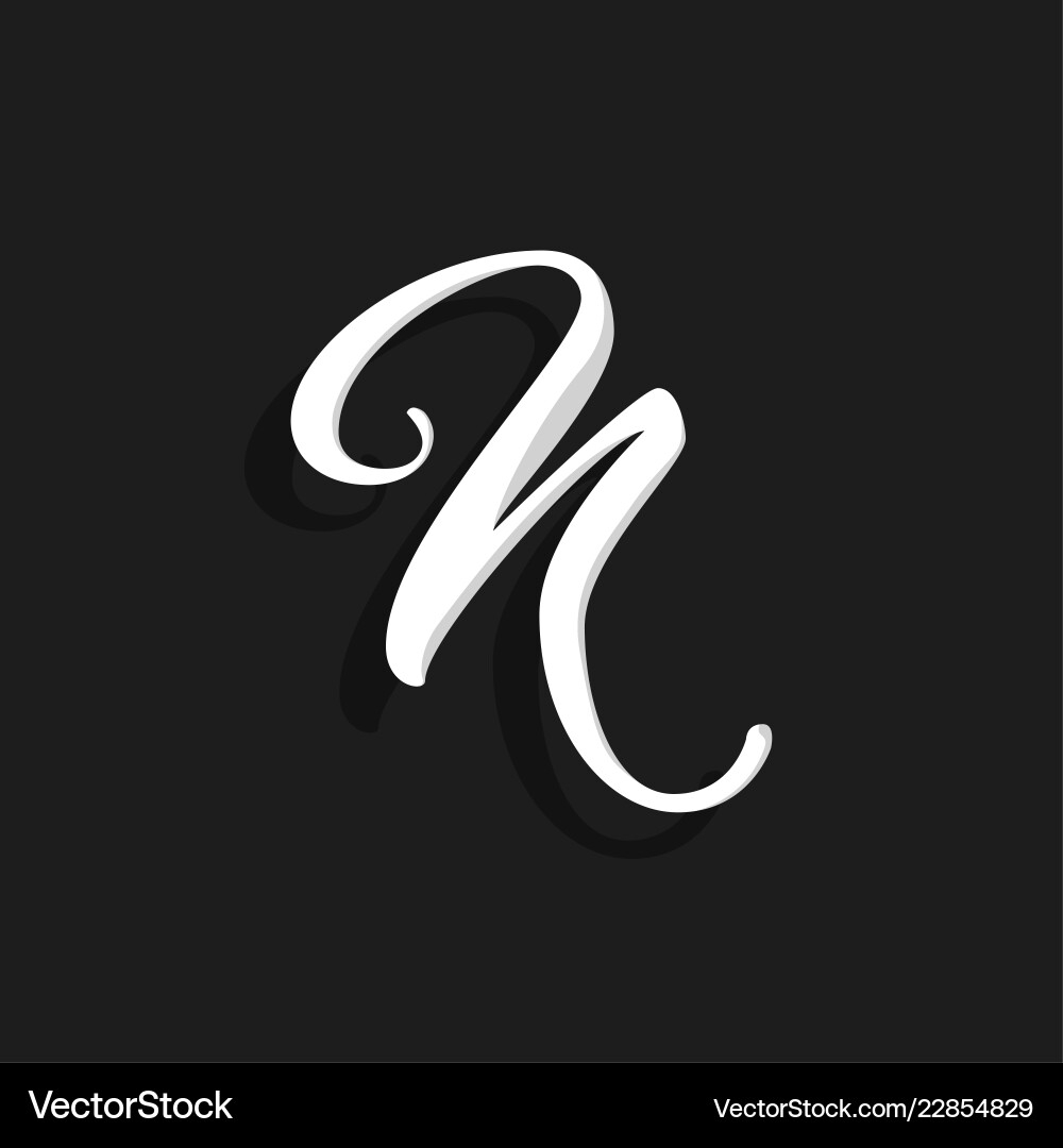 Handwritten Logo Letter N Royalty Free Vector VectorStock Handwritten Logo Letter N Royalty Free Vector VectorStock