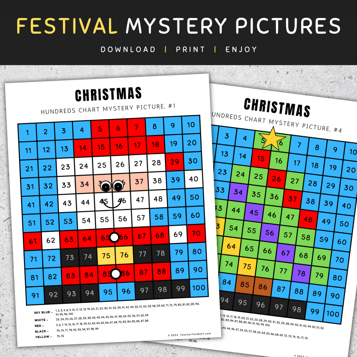 Holidays Math Hundreds Chart Mystery Picture Color By Number Made By Teachers Holidays Math Hundreds Chart Mystery Picture Color By Number Made By Teachers