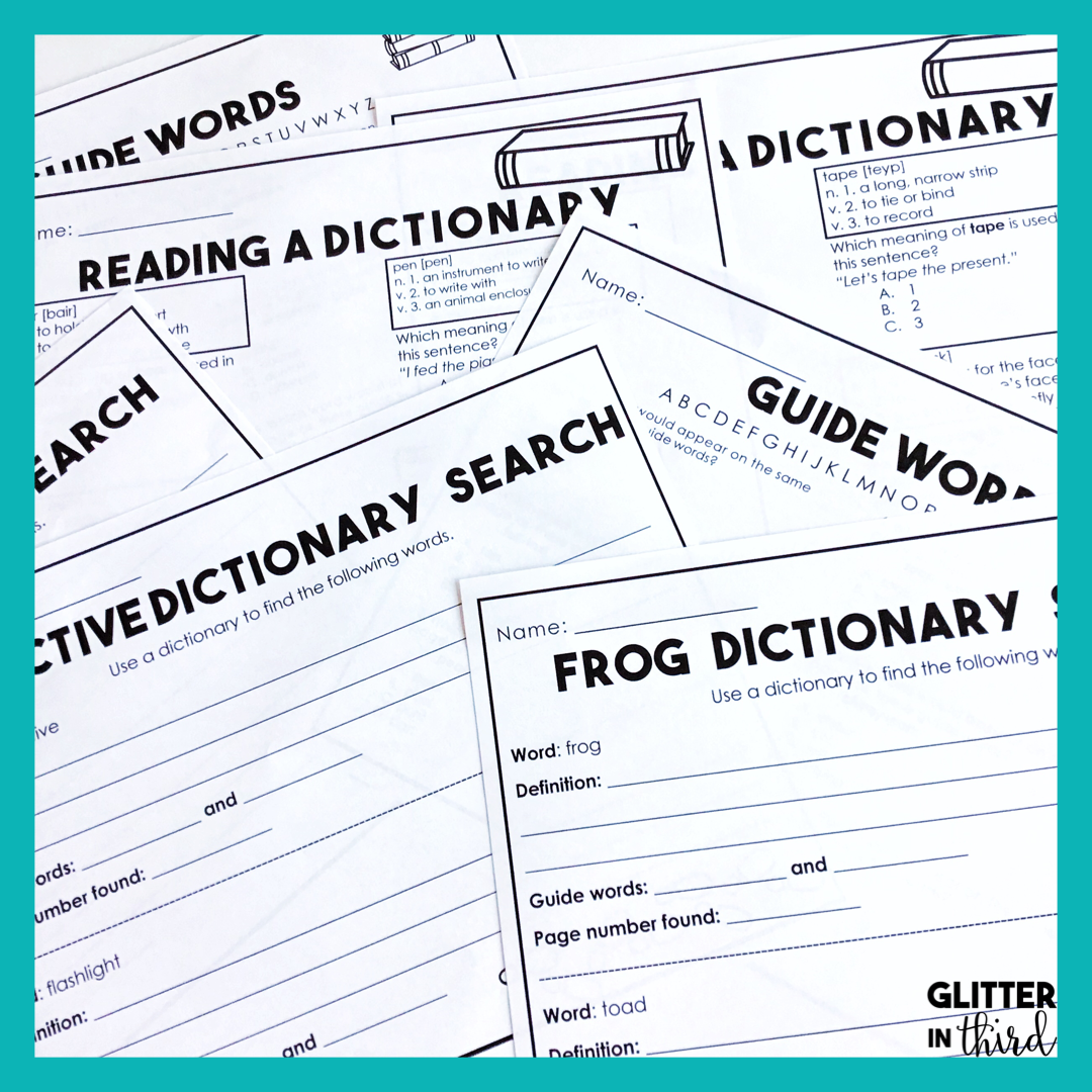 How To Conquer Teaching Dictionary Skills Glitter In Third How To Conquer Teaching Dictionary Skills Glitter In Third