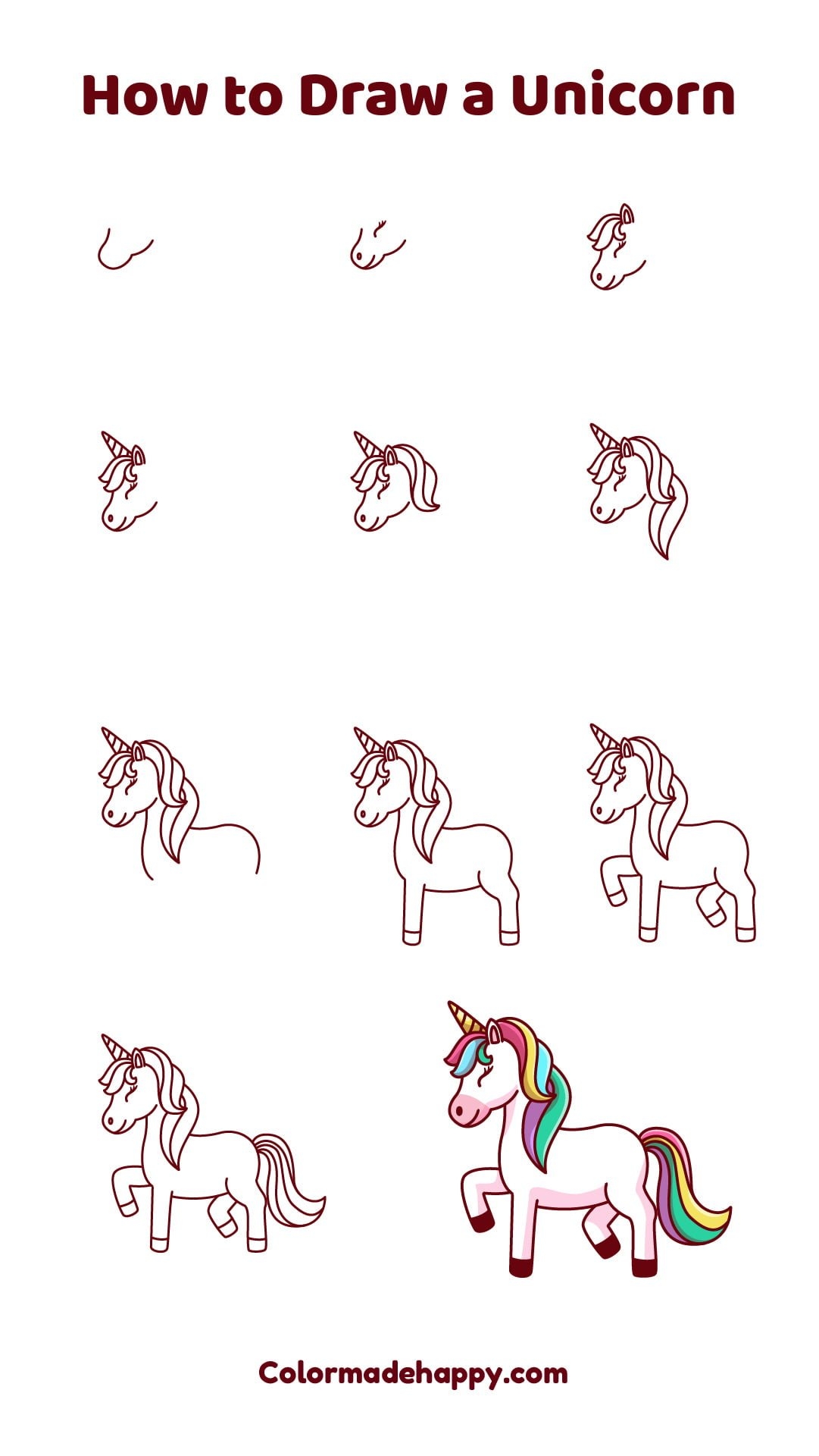 How To Draw A Unicorn How To Draw A Unicorn