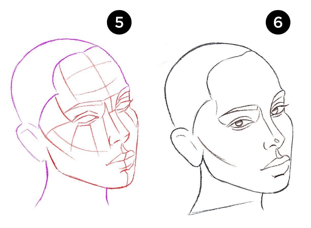 HOW TO DRAW FEMALE FACE STEP BY STEP GUIDE OF DRAWING PORTRAIT FROM THE FRONT SIDE AND A 3 4 VIEW HOW TO DRAW FEMALE FACE STEP BY STEP GUIDE OF DRAWING PORTRAIT FROM THE FRONT SIDE AND A 3 4 VIEW