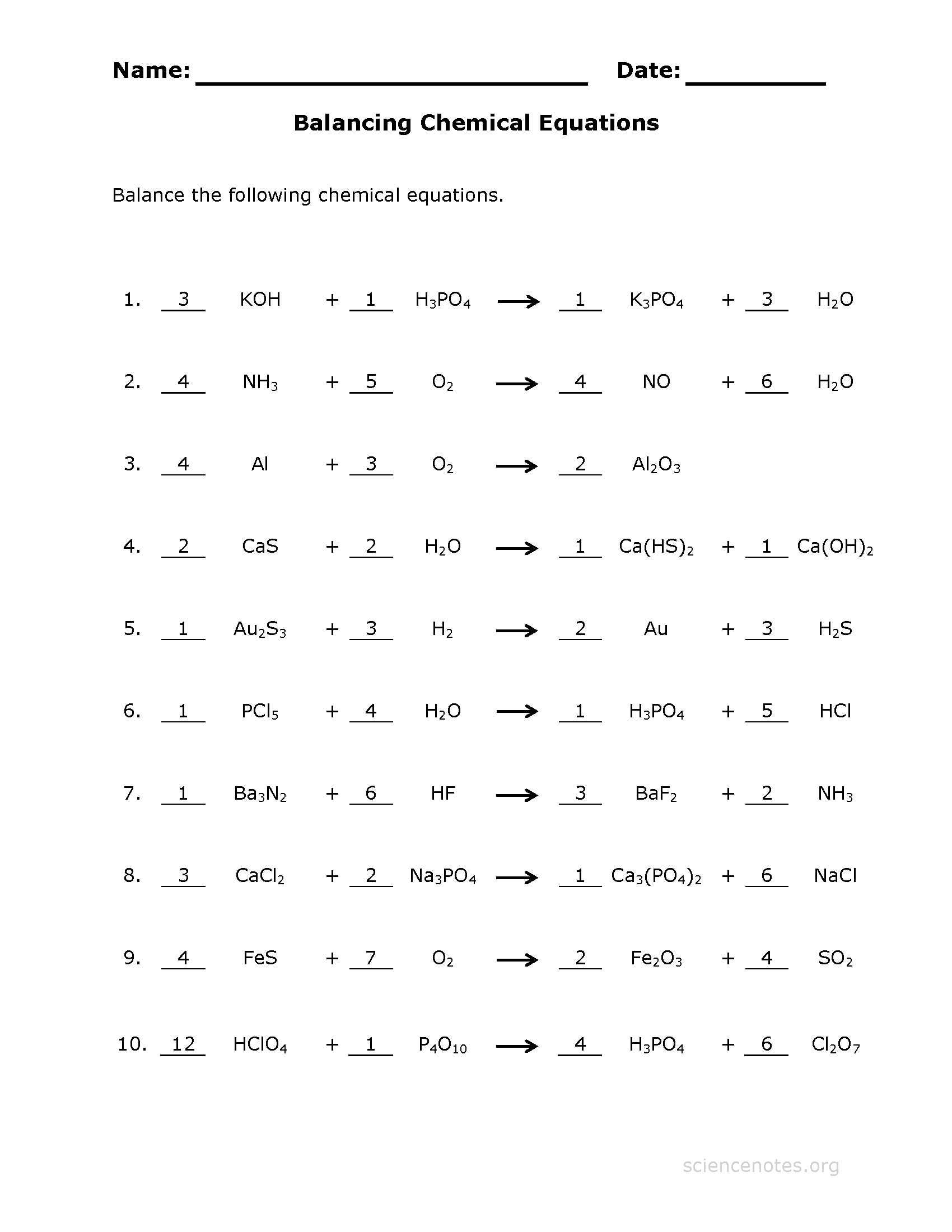 How To Practice Balancing Chemical Equations How To Practice Balancing Chemical Equations