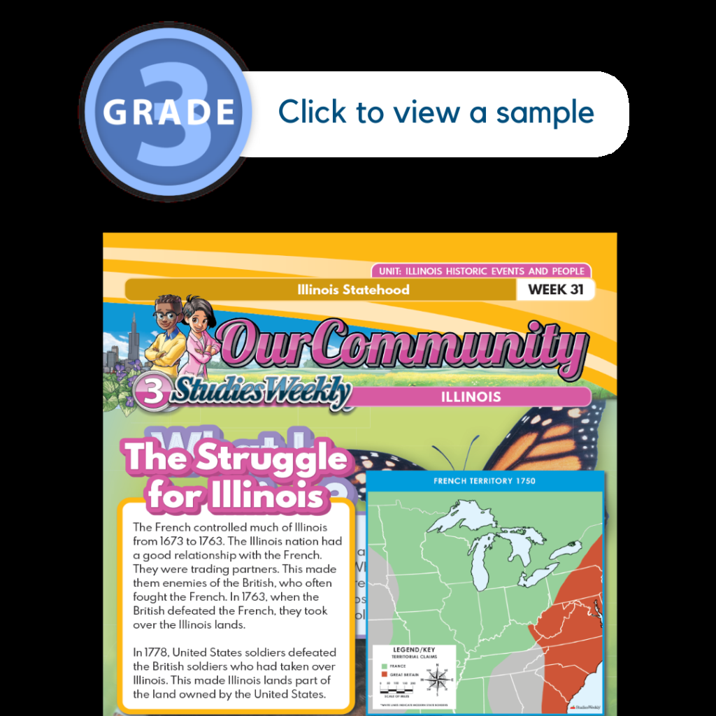 Illinois Social Studies Science Curriculum Studies Weekly Young Citizens State Specific Grade 4 Social Studies
