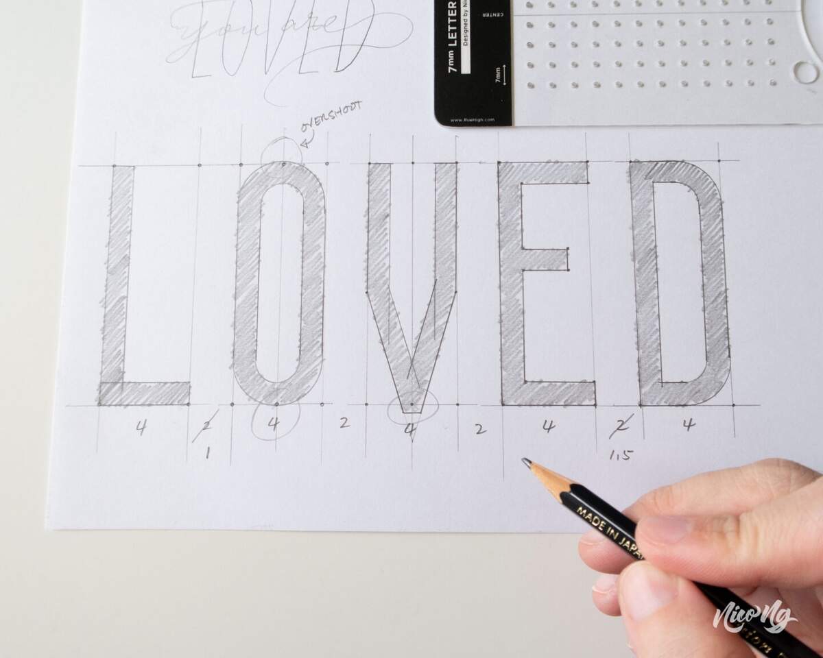 Intertwined Script And Block Lettering Tutorial Part I By Nico Ng