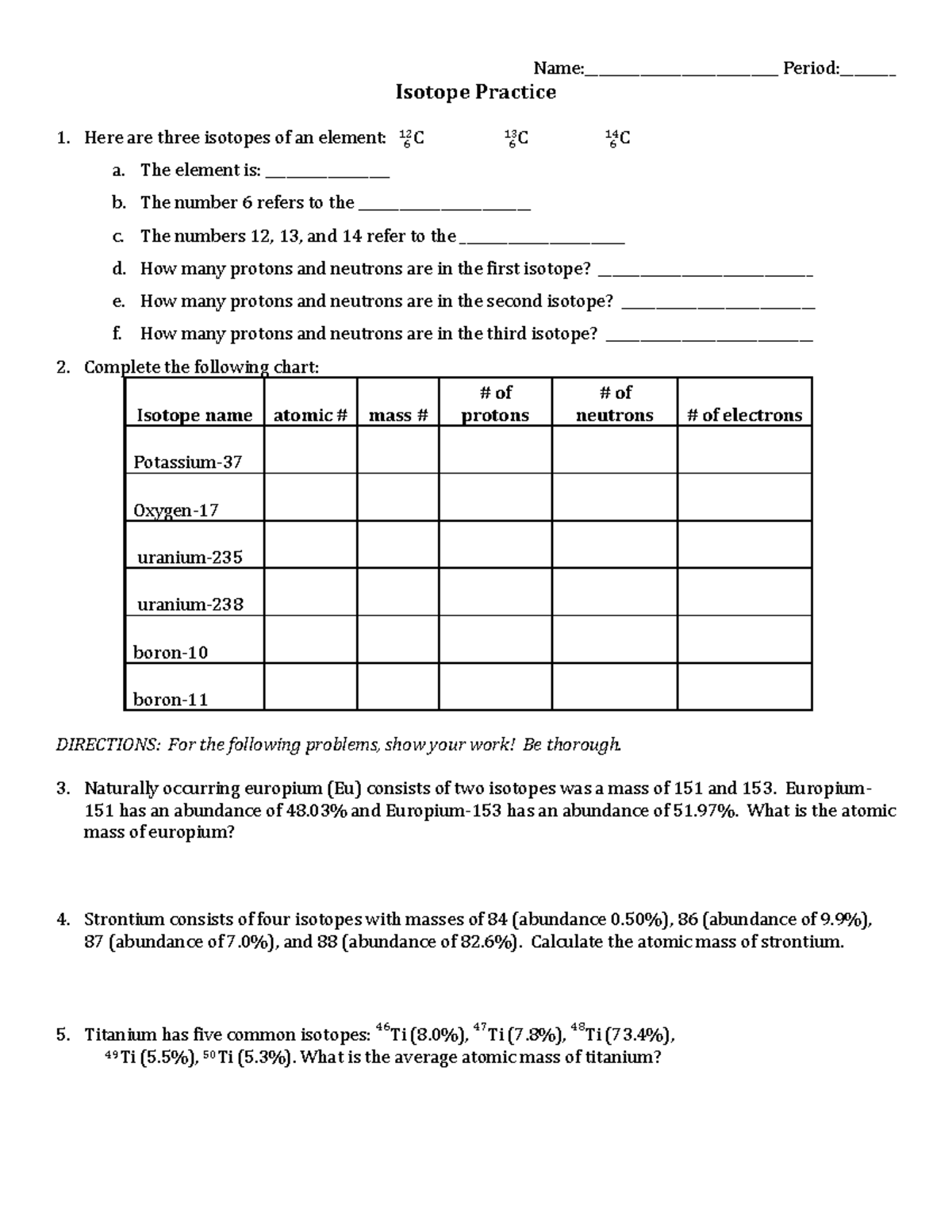 Isotope And Atomic Mass Practice Worksheet Studocu Isotope And Atomic Mass Practice Worksheet Studocu