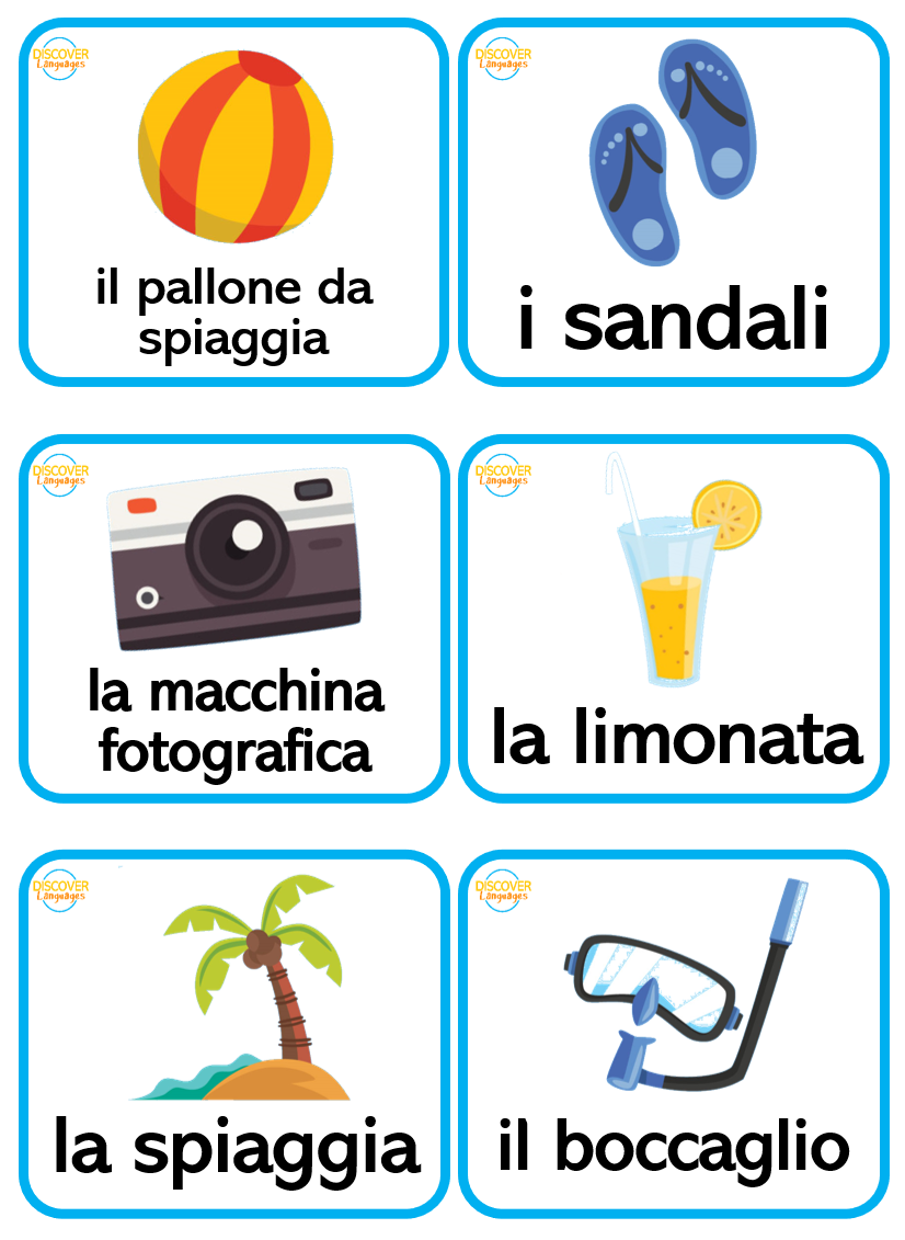 Italian Beginner Flashcards Summer Beach Vacation L Estate Vocabulary Made By Teachers Italian Beginner Flashcards Summer Beach Vacation L Estate Vocabulary Made By Teachers
