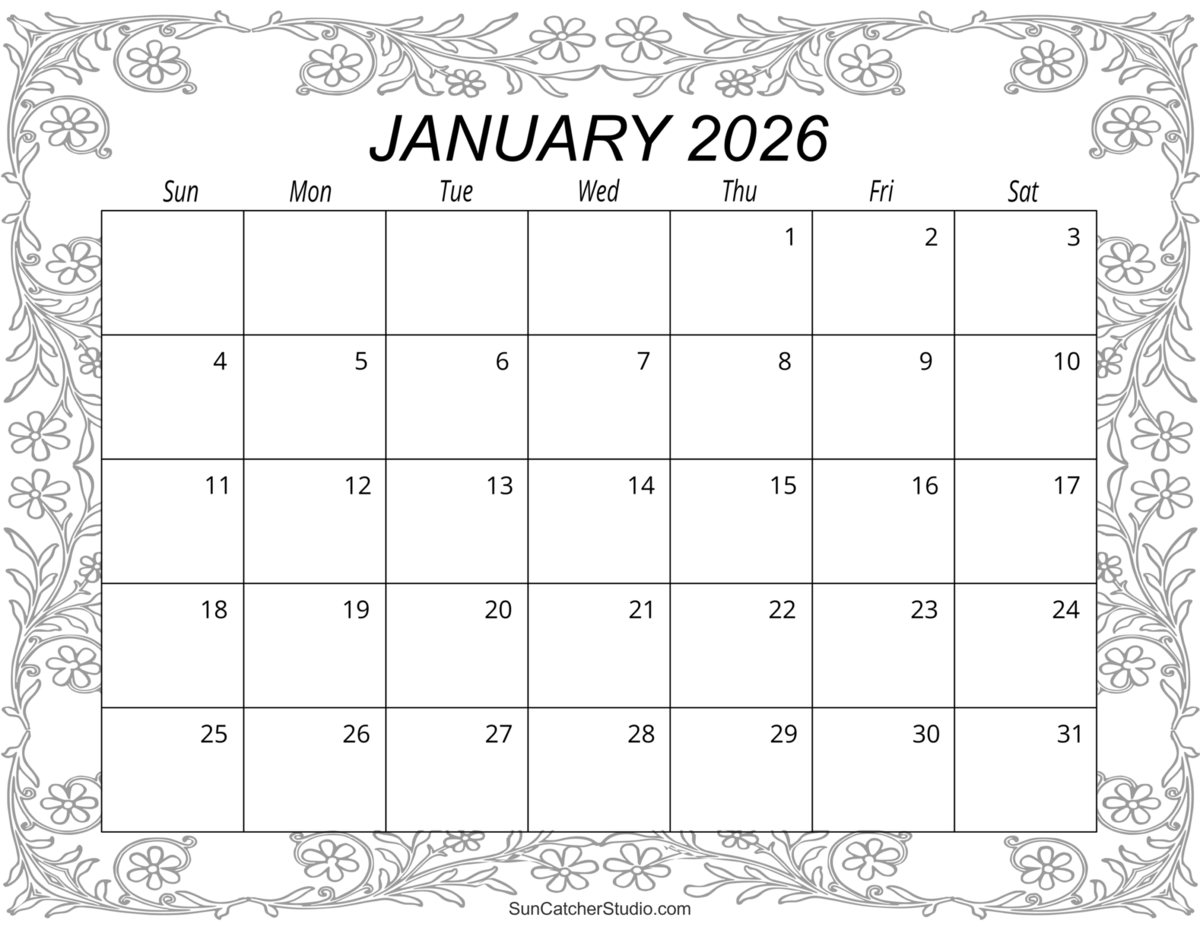 January 2026 Calendar Free Printable Free Printables Lettering SVG Files Tools Apps January 2026 Calendar Free Printable Free Printables Lettering SVG Files Tools Apps