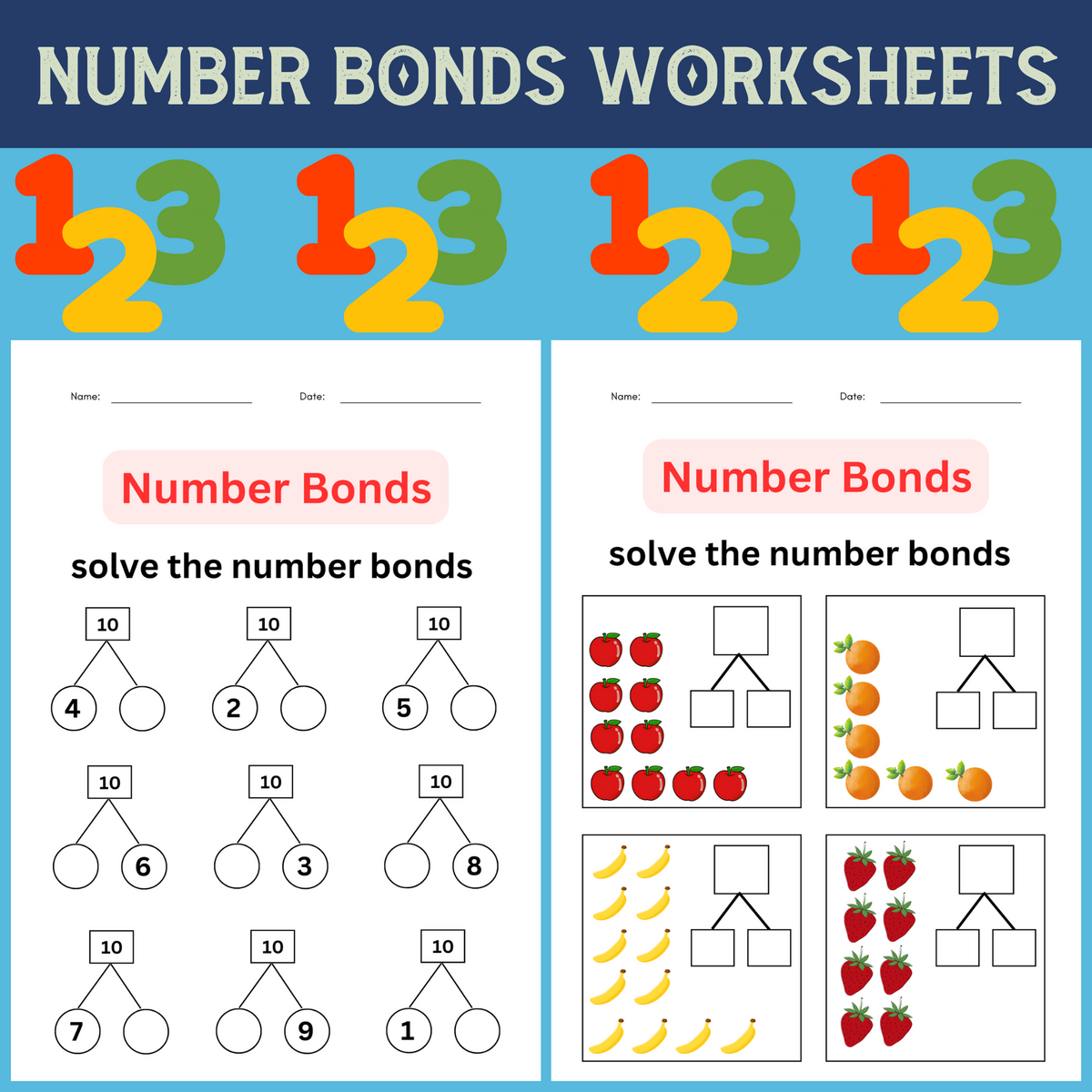 Kindergarten Grade 1 First Grade Number Bonds Worksheets Made By Teachers Kindergarten Grade 1 First Grade Number Bonds Worksheets Made By Teachers