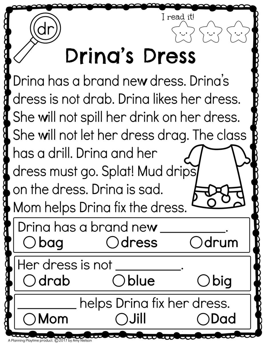Kindergarten Reading Comprehension 2 Planning Playtime Kindergarten Reading Comprehension 2 Planning Playtime