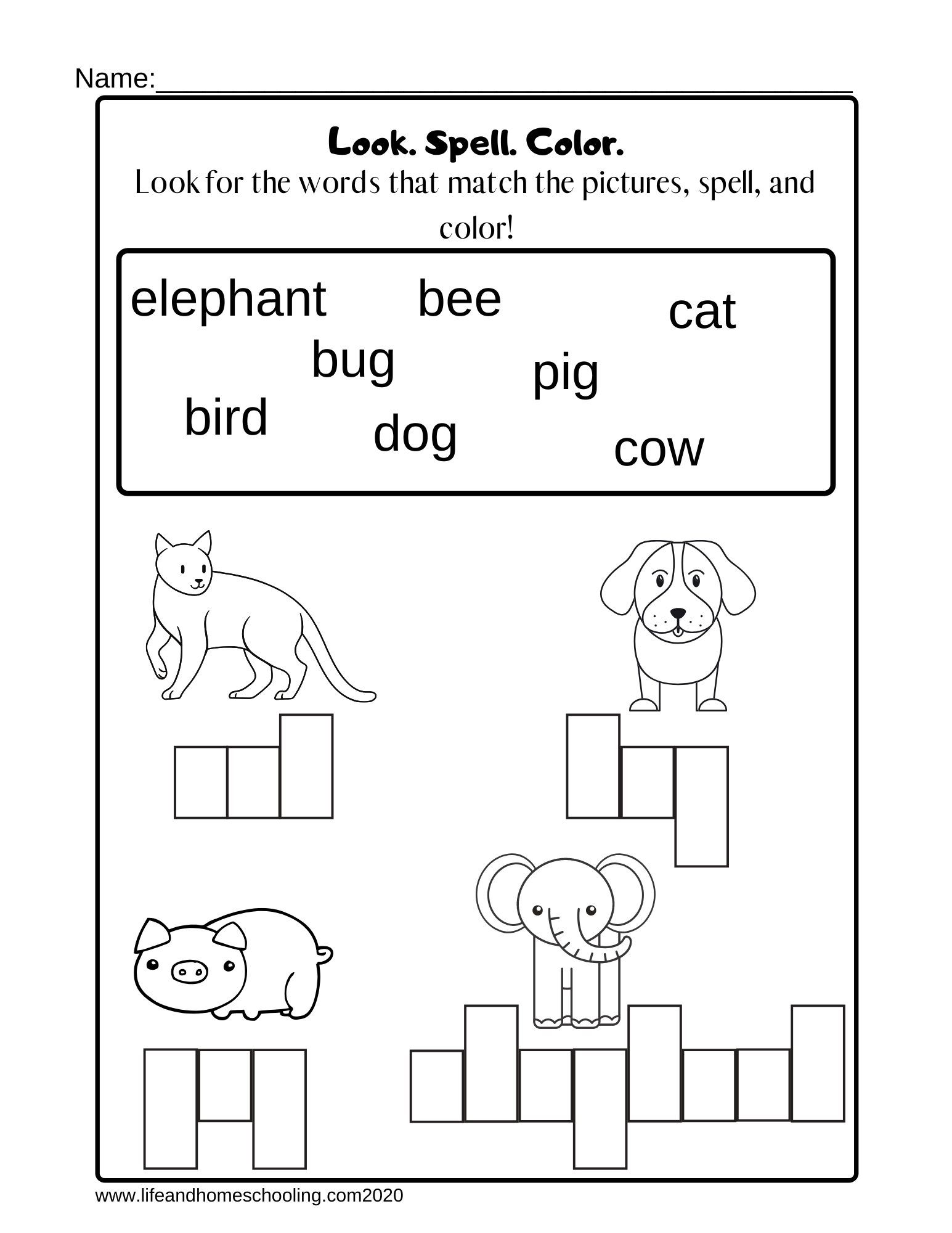 Kindergarten Spelling Worksheet Made By Teachers Spell And Match Worksheet Free Printable Digital PDF