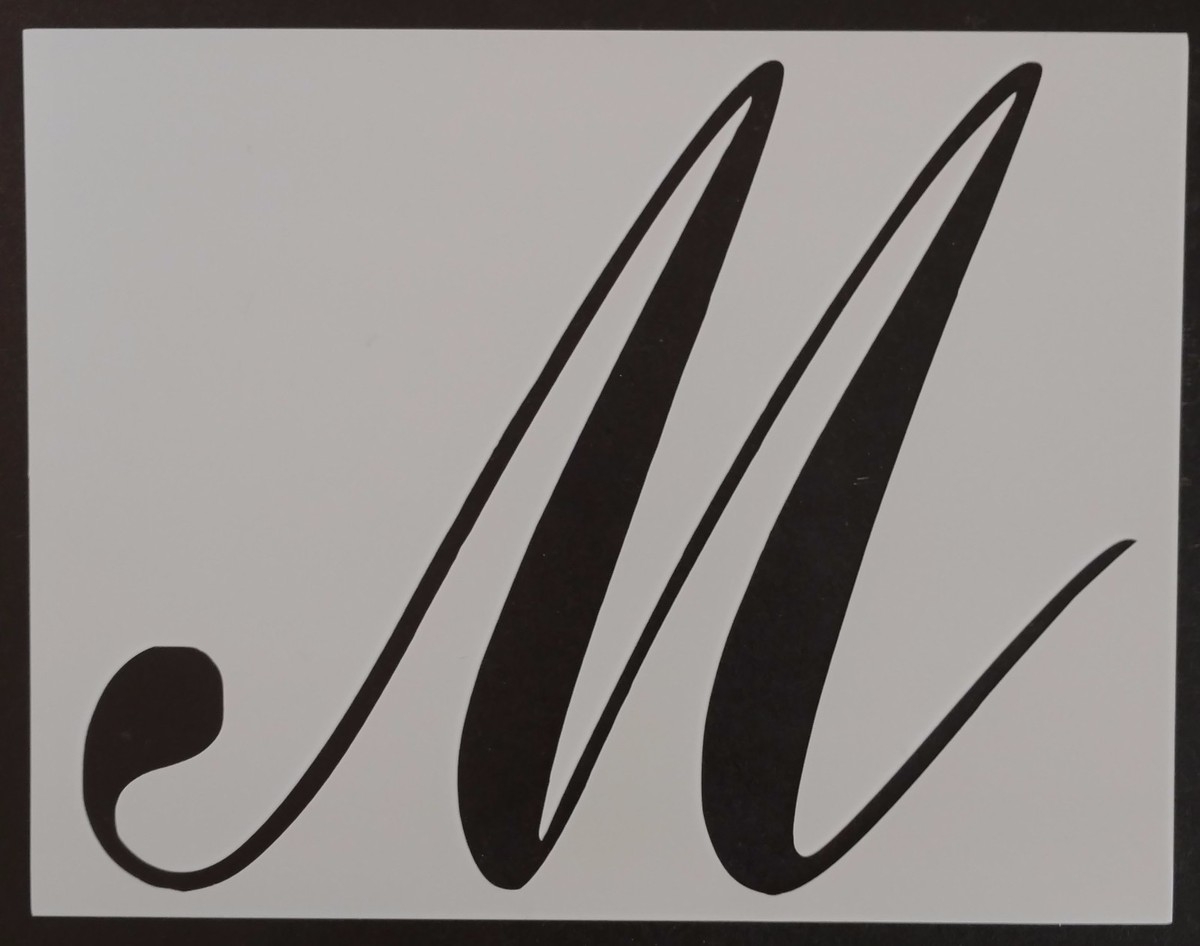 Large Big Script Cursive Letter M 11 X 8 5 Custom Stencil FAST FREE SHIPPING EBay Large Big Script Cursive Letter M 11 X 8 5 Custom Stencil FAST FREE SHIPPING EBay