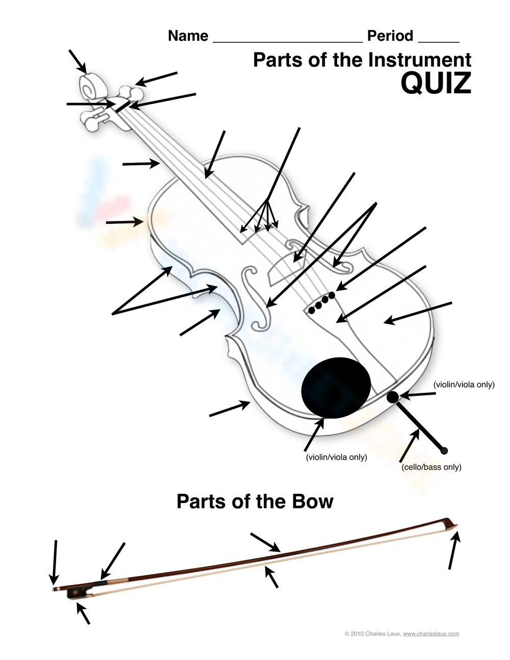 Learn Instrument Parts Here Worksheet