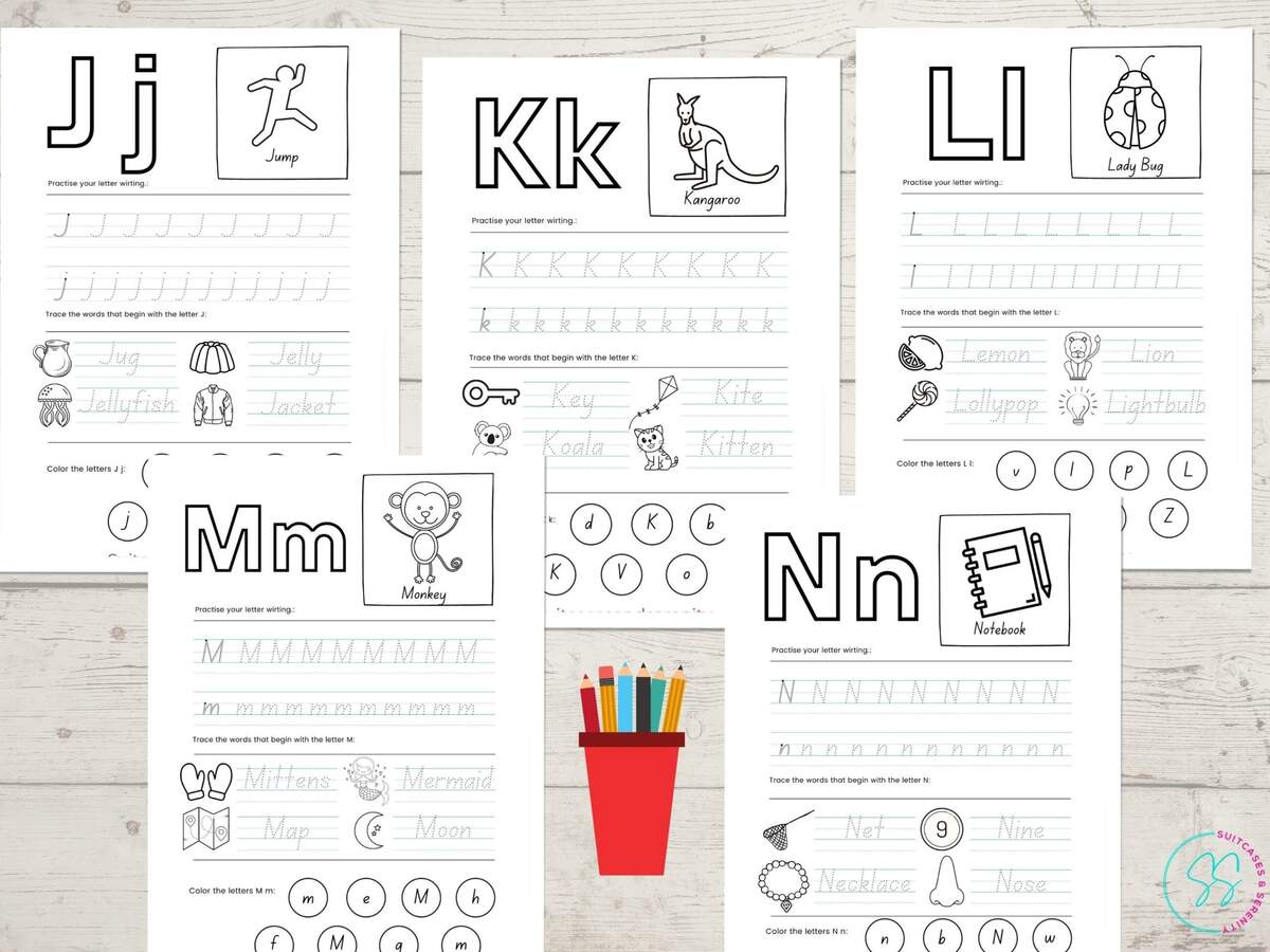 Learning To Write Tracing LETTERS A4 PDF Printable School Ready Early Learning Learning The Alphabet Tracing Sheets School Etsy
