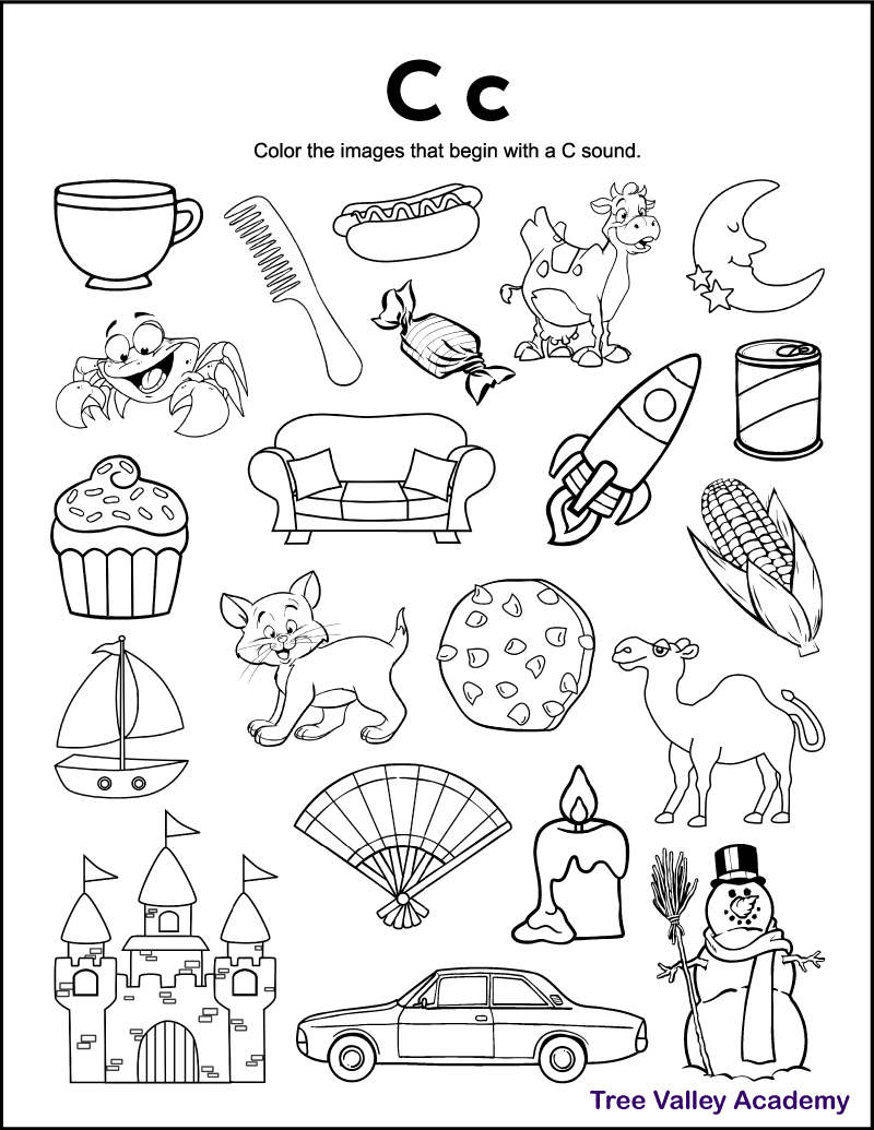 Letter C Sound Worksheets Tree Valley Academy Hard C Soft C Word Search Tree Valley Academy