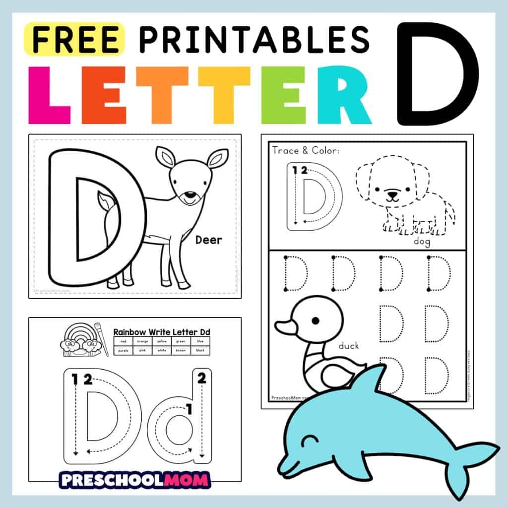 Letter D Preschool Printables Preschool Mom Free Printable Letter D Worksheets
