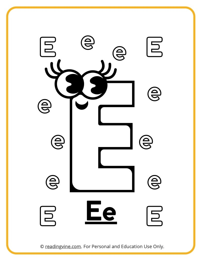 Letter E Coloring Pages Letter E Coloring Pages