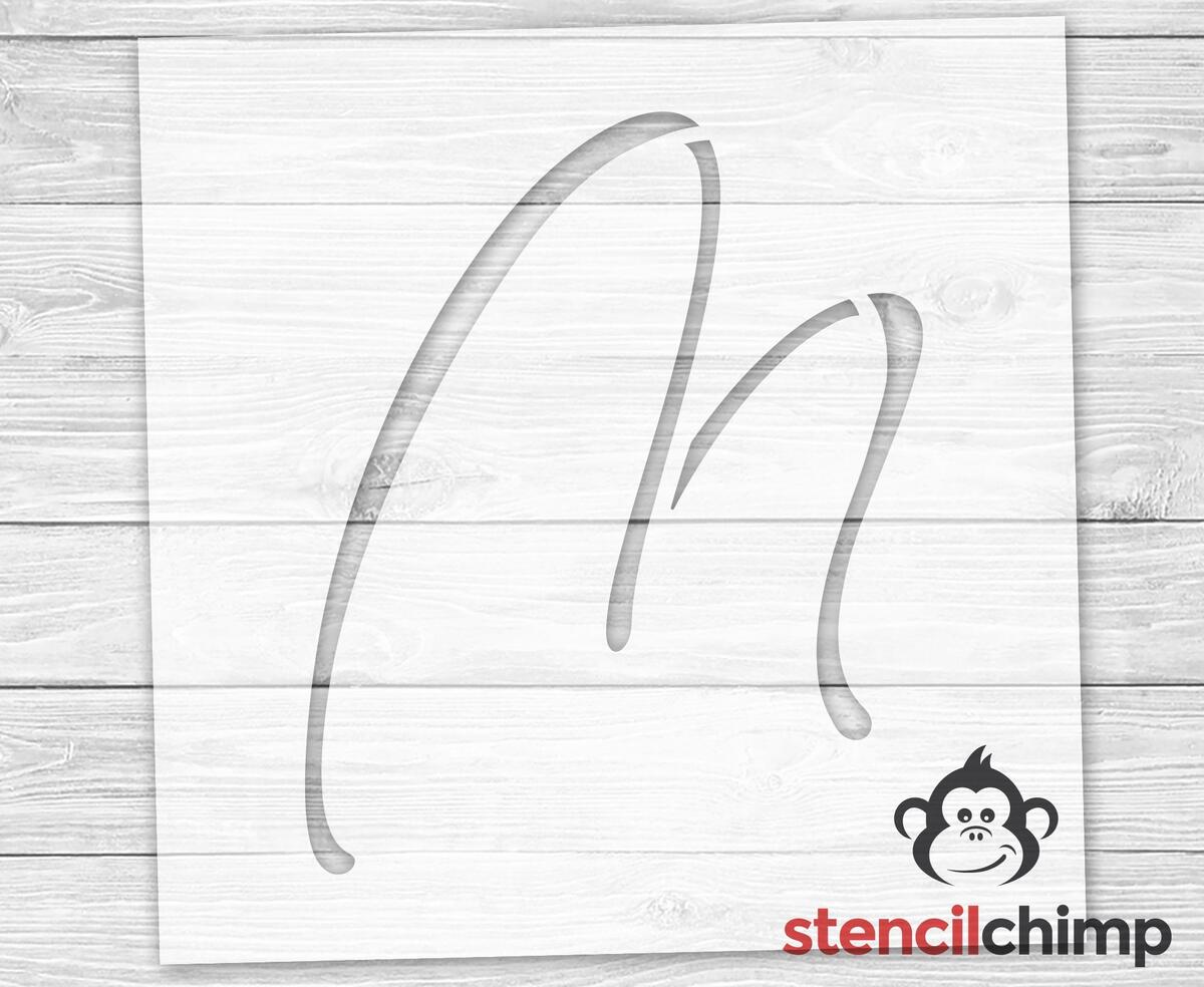 Letter M Stencil For Sign Script Letter Stencil Monogram Letter Stencil Vinyl Reusable Plastic Name Stencil Wedding Gift Home Decor Etsy