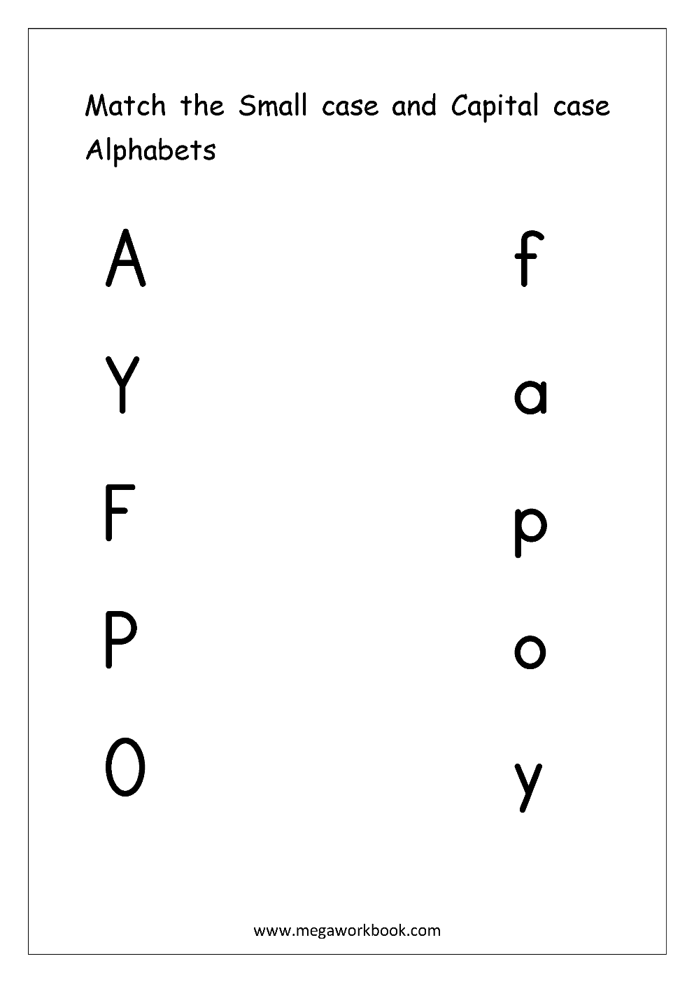 Letter Matching Worksheets Alphabet Matching Worksheets Alphabet Matching Printables Match Uppercase And Lowercase Letters MegaWorkbook