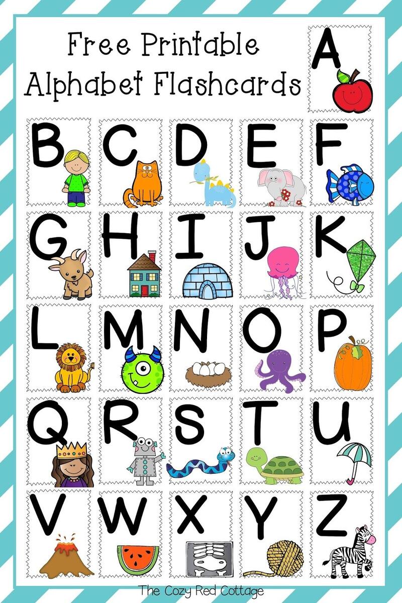 Letter Recognition For Preschoolers Printable Picture Cards Toddler Reading Cards