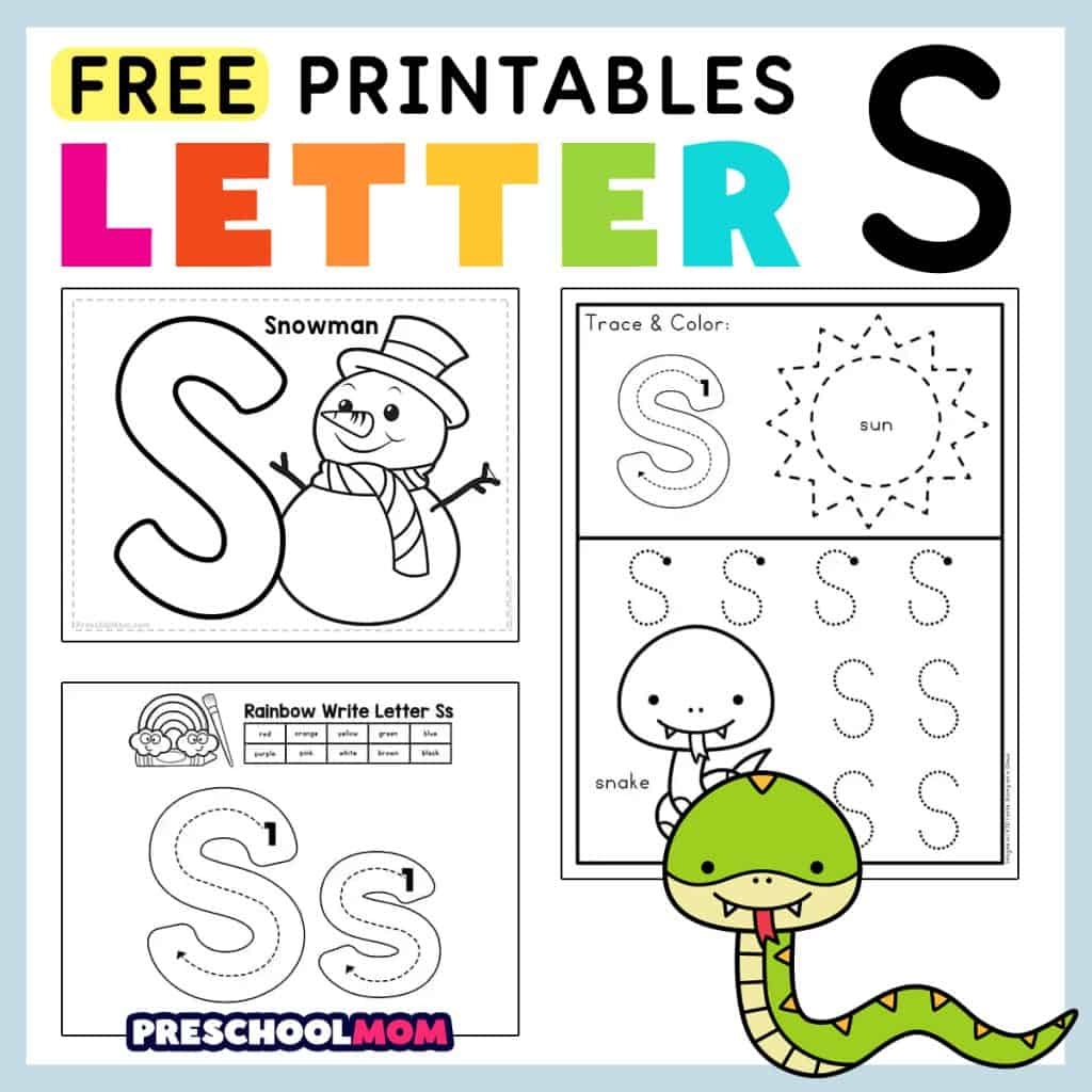 Letter S Sound Worksheets Tree Valley Academy