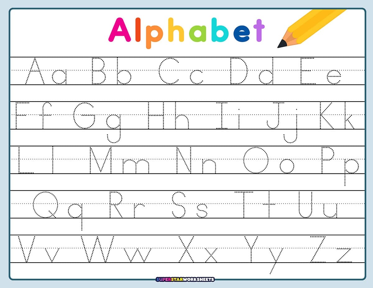Free Printable Uppercase Alphabet Letters Tracing Worksheet