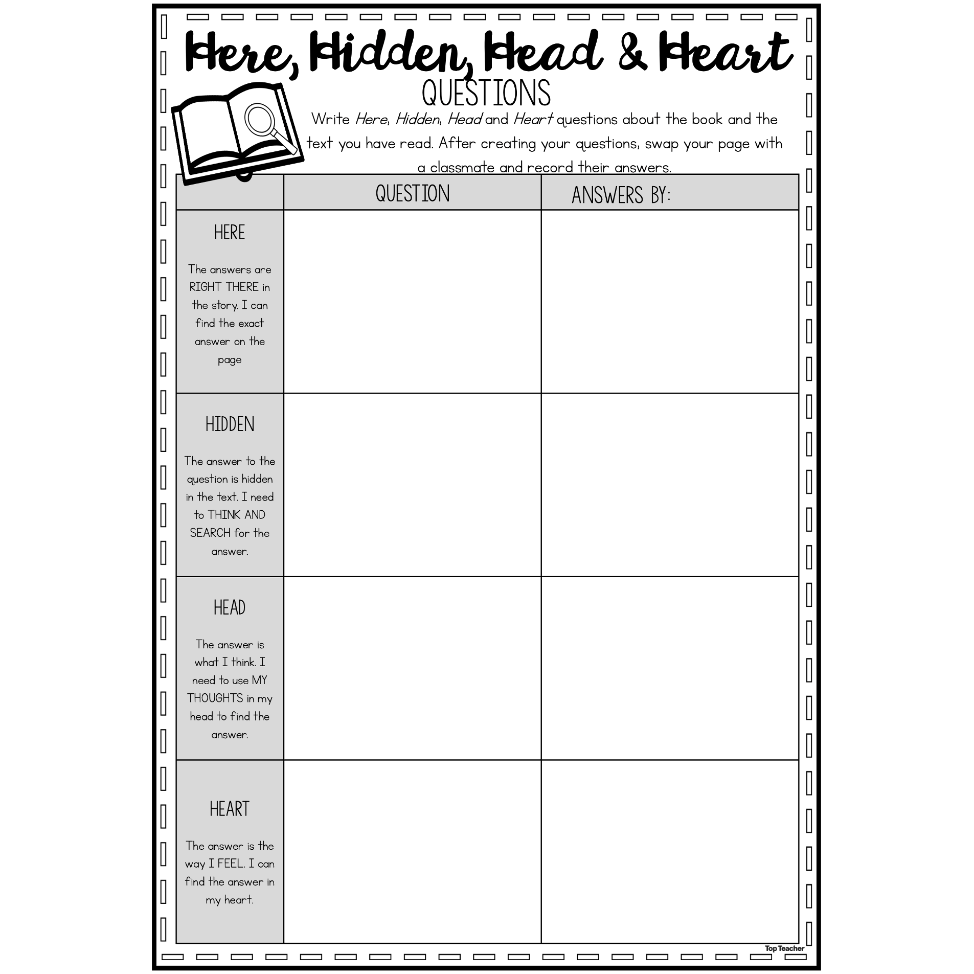Levelled Reading Comprehension Question Worksheets Top Teacher