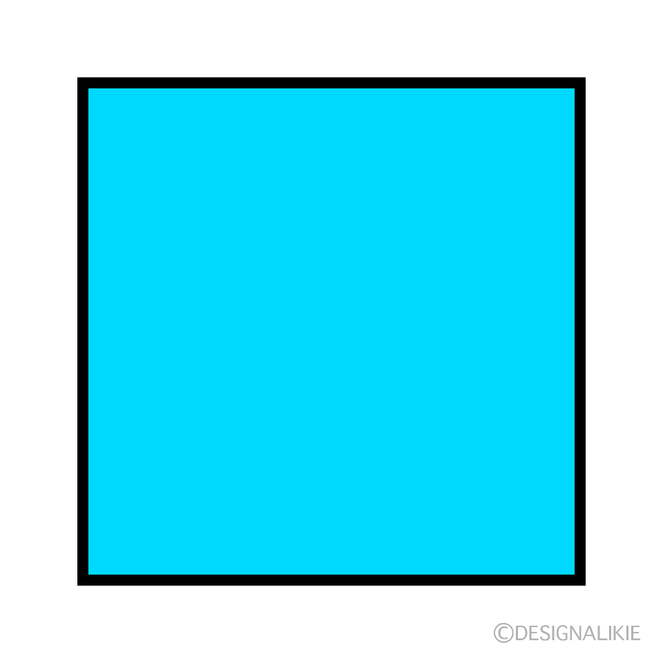 Light Blue Square Clip Art Free PNG Image Illustoon