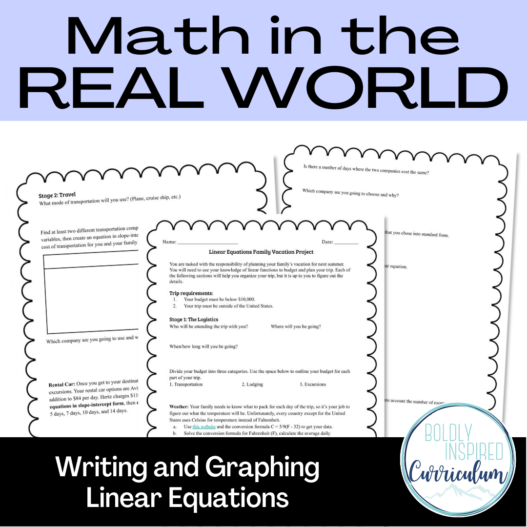 Linear Equation Word Problems Guided Notes Homework Set By Teach Simple
