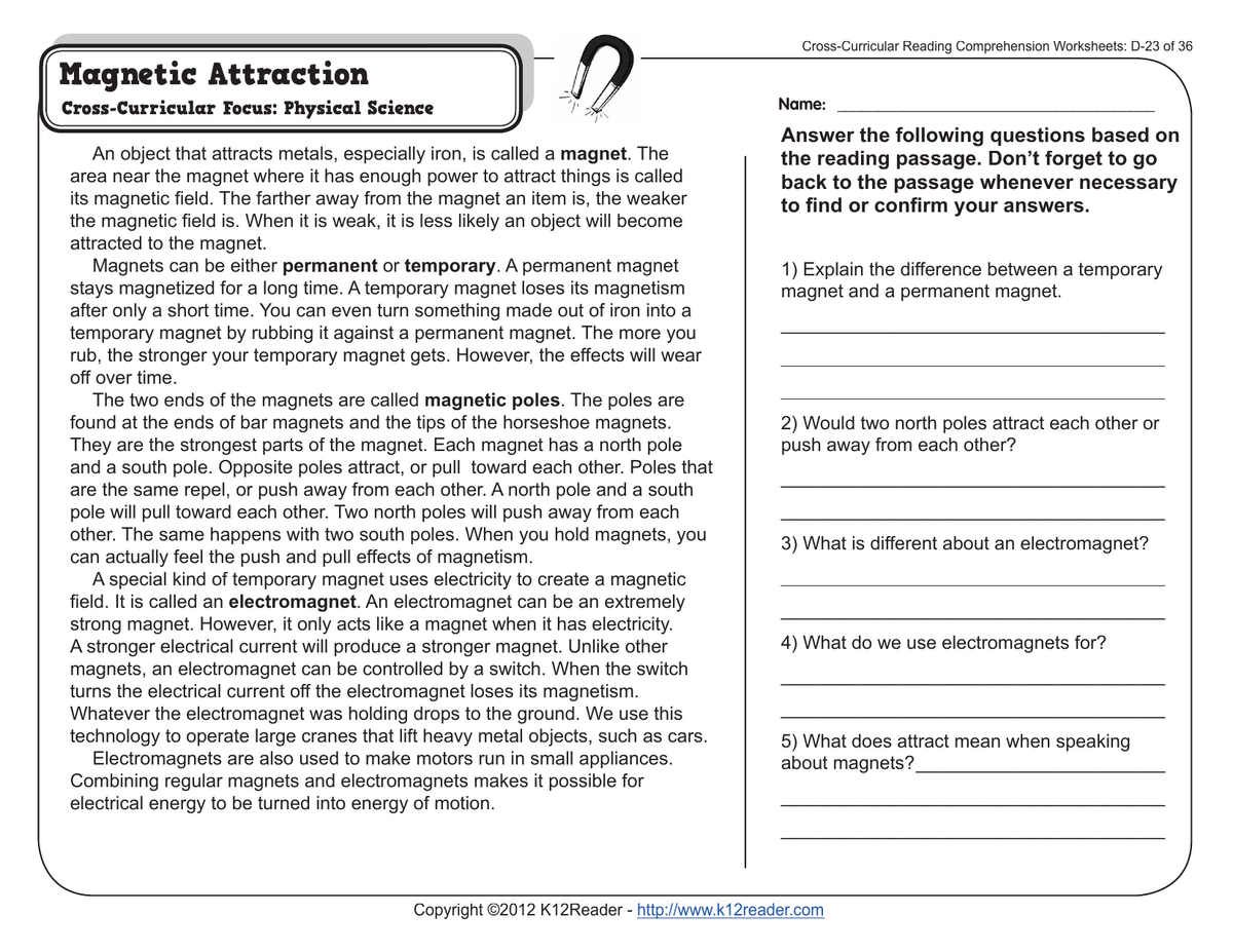 Electricity And Magnetism Worksheets And Activities Classful