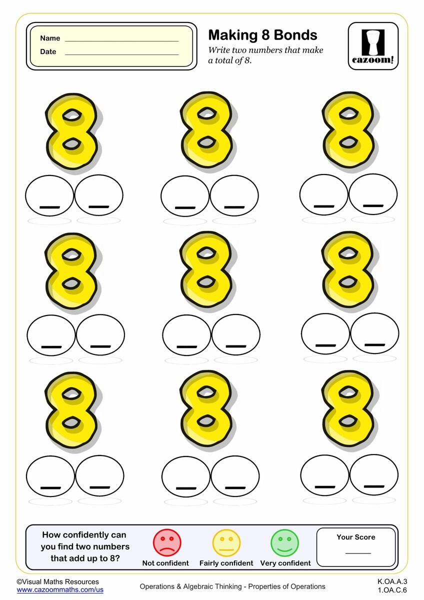 Making 8 BONDS Fun And Engaging K Grade PDF Worksheets Cazoom Math Making 8 BONDS Fun And Engaging K Grade PDF Worksheets Cazoom Math
