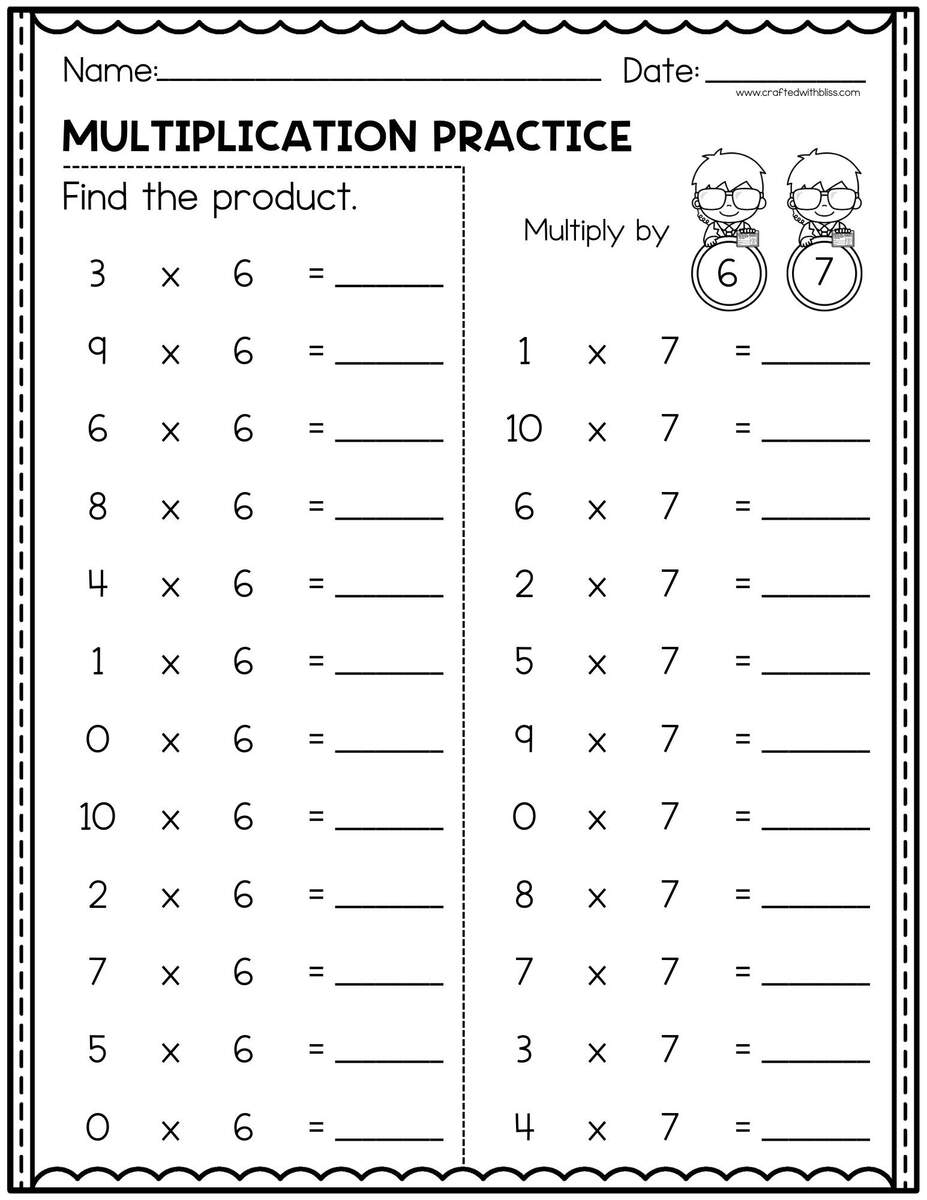 Math Multiplication Facts First Third Grade Practice Pages Homework Morning Work Math Center Homeschool Etsy