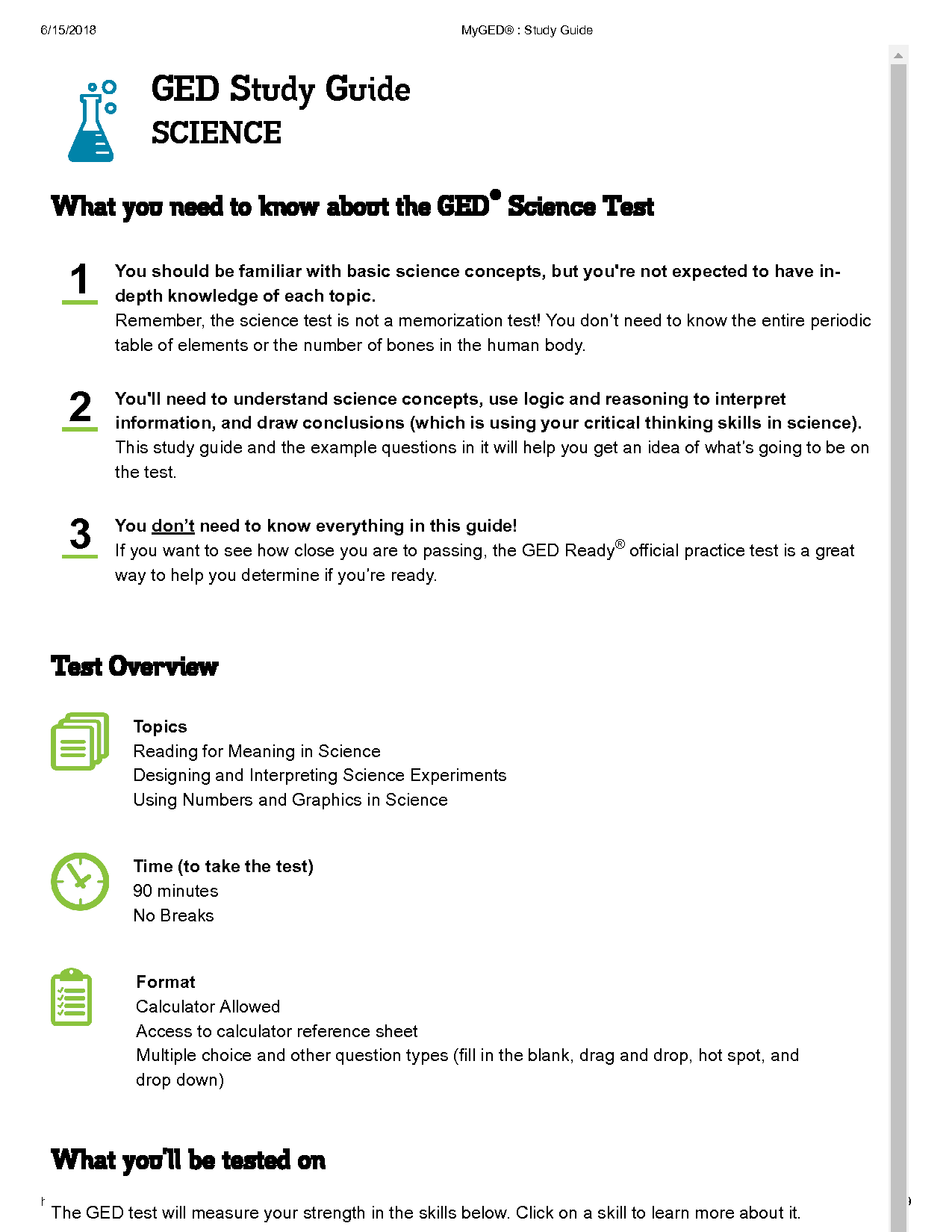 McGraw Hill Education Science Workbook For The GED Test Worksheets Library