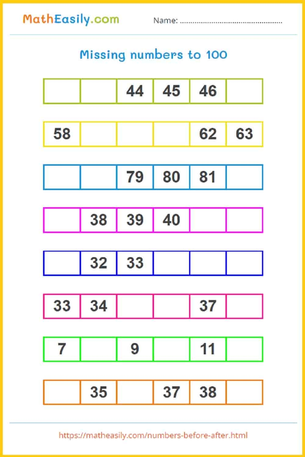 Missing Number Games For Kindergarten Worksheets Missing Number Games For Kindergarten Worksheets