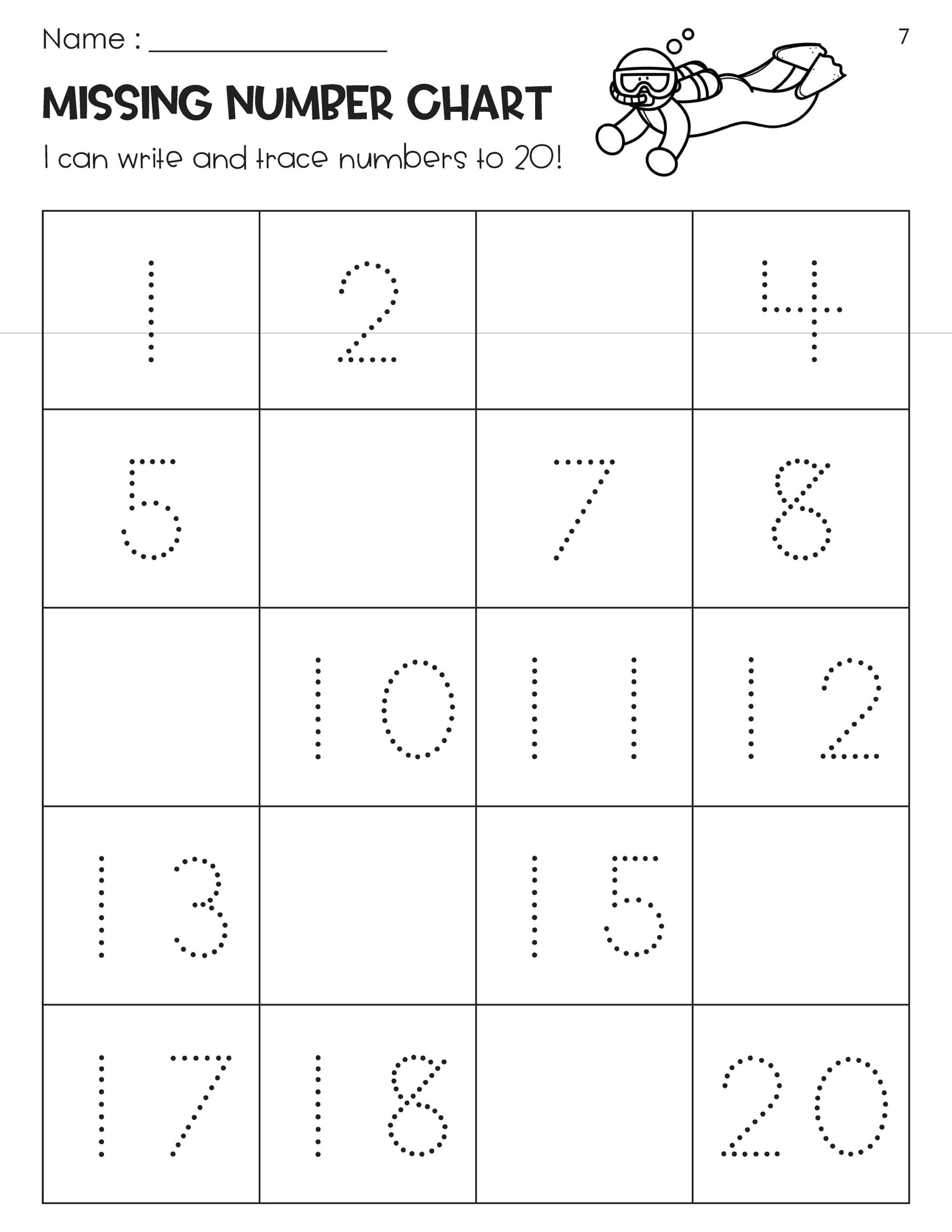 Missing Numbers Chart 1 20 Worksheets Ocean Theme Etsy Missing Numbers Chart 1 20 Worksheets Ocean Theme Etsy