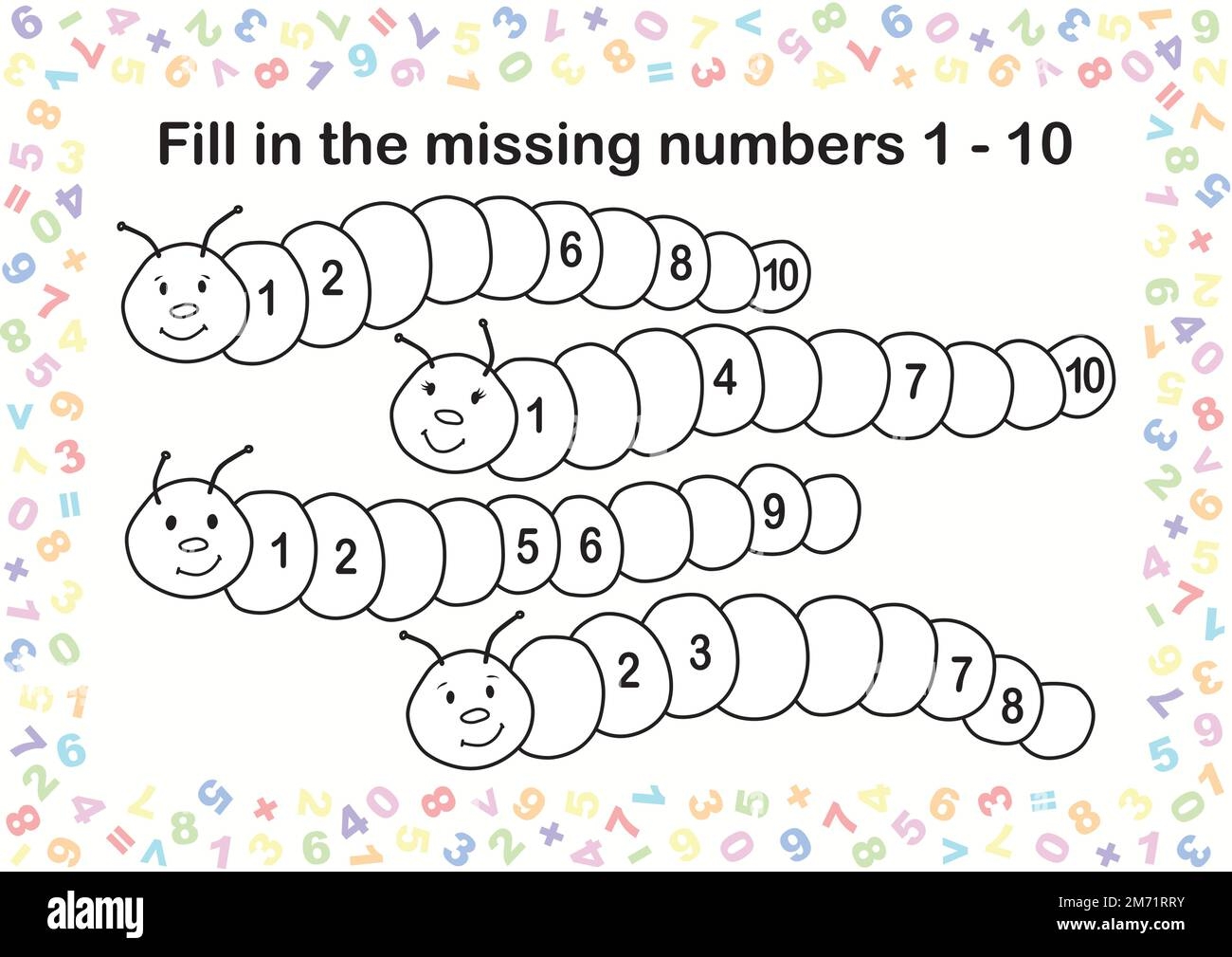 Missing Numbers Cut And Paste Worksheet Teach My Toddlers