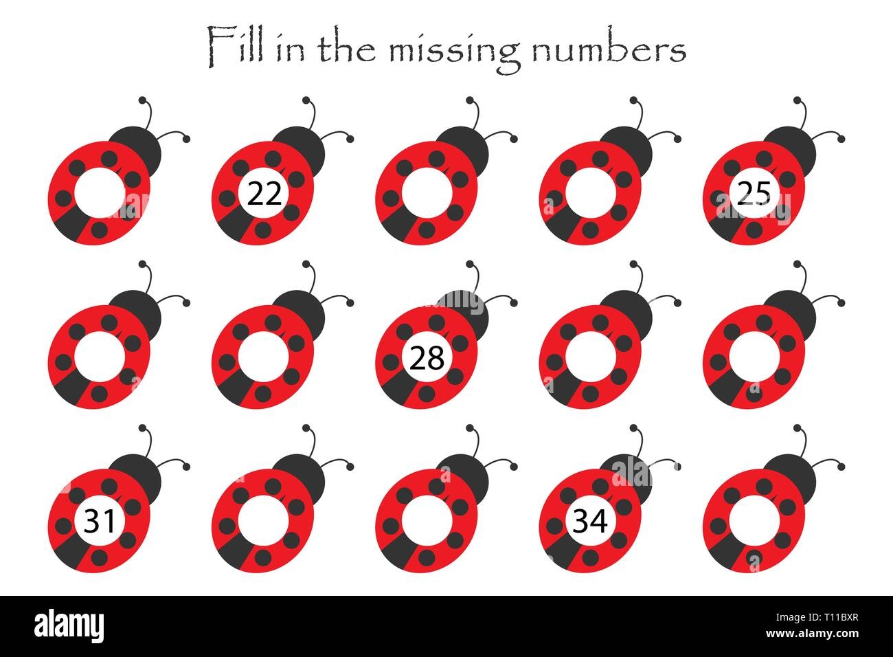 Missing Numbers Cut Out Stock Images Pictures Alamy