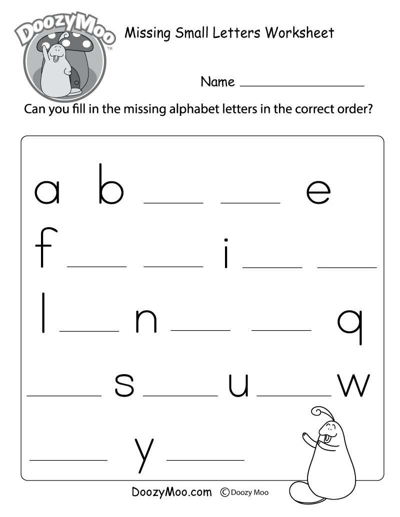 Missing Small Letters Worksheets Free Printable Doozy Moo Handwriting Workbook For Children Worksheets For Learning Letters Activity Book For Kids Stock Vector Illustration Of Practice Lowercase 234568498