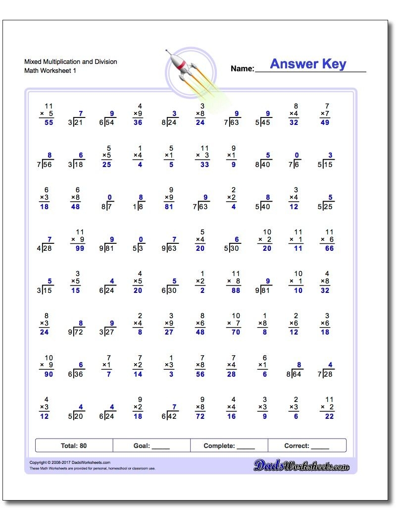 Mixed Multiplication And Division Worksheets Free Download Worksheets Library